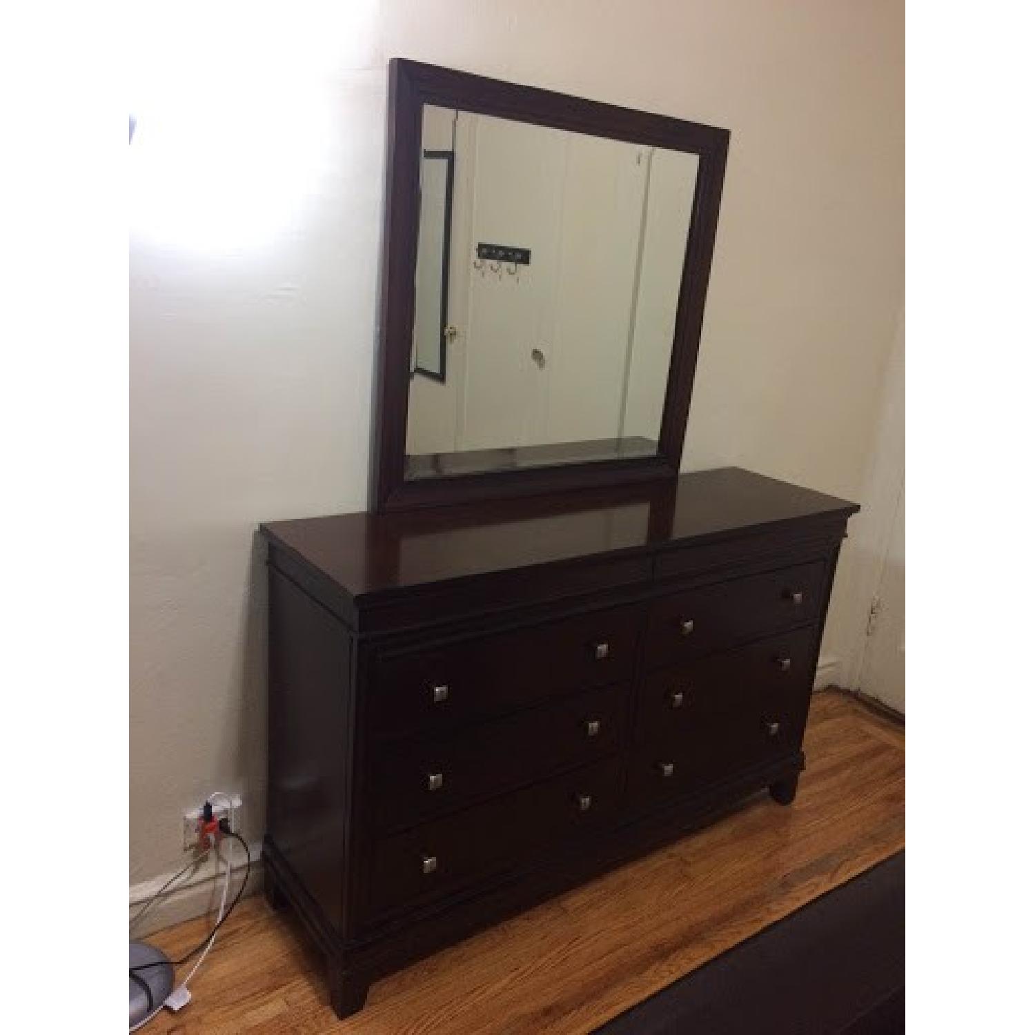 Bob's Dark Brown Dresser w/ Mirror - image-2