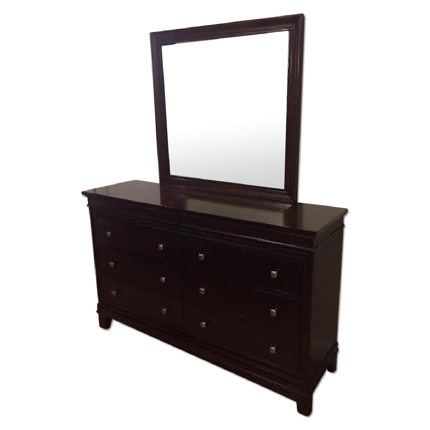 Bob's Dark Brown Dresser w/ Mirror - image-0
