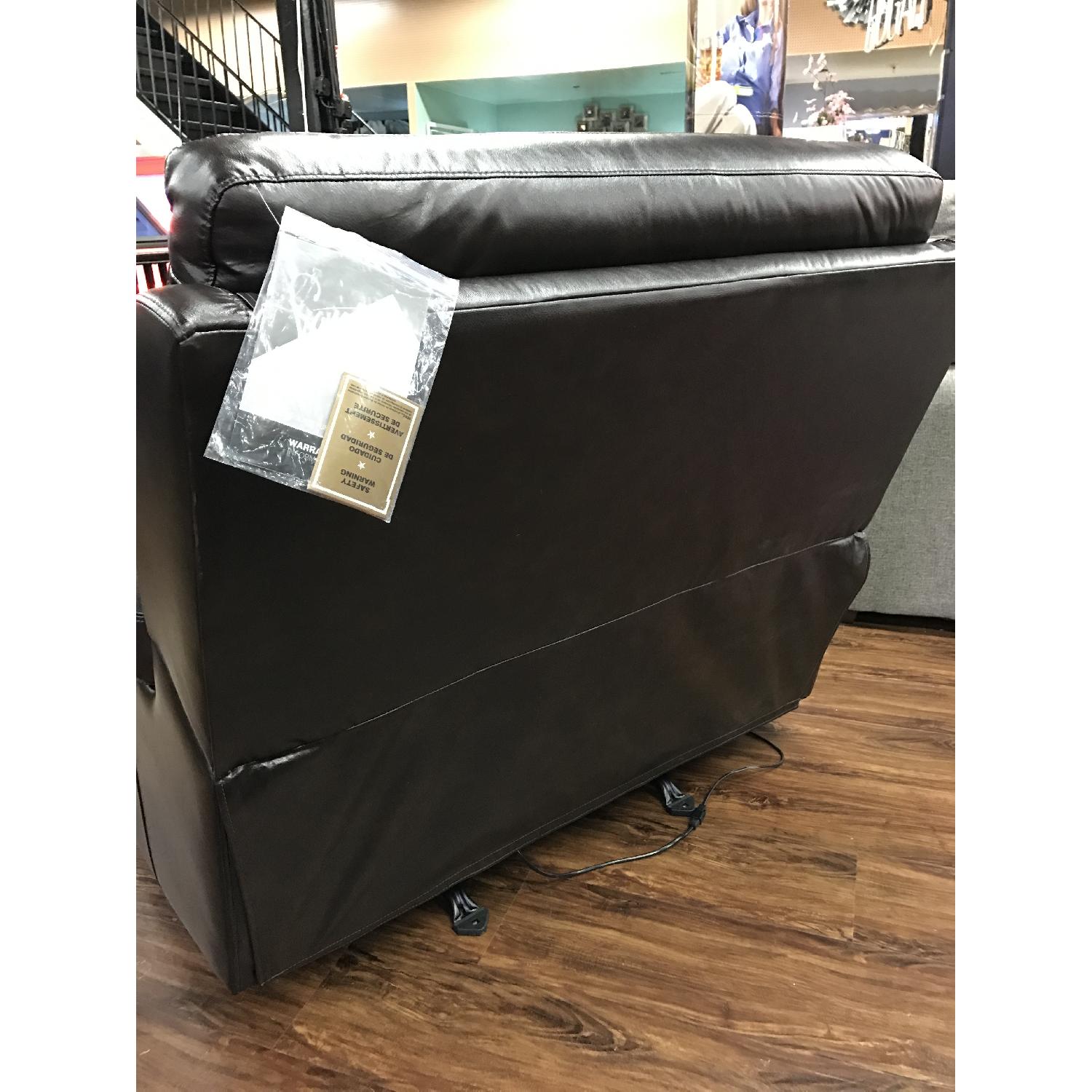 Ashley's Deep Leather Power Recliner w/ Headrest - image-4