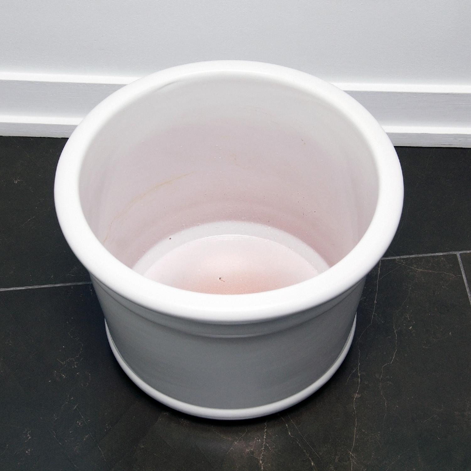 Gainey White Glazed Ceramic Planter - image-2