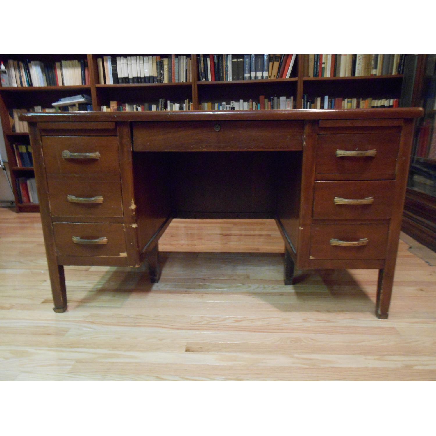 Antique Wooden Desk - image-1
