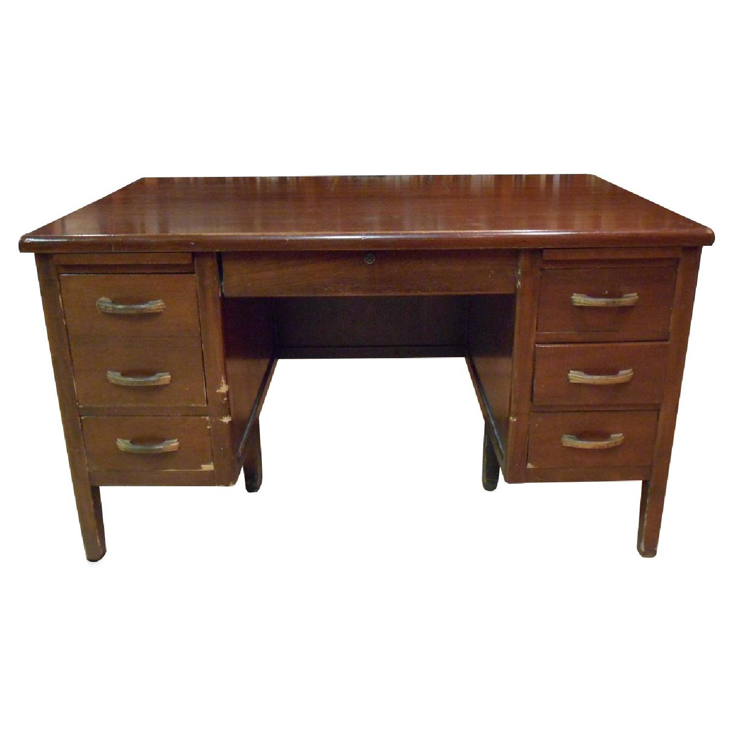 Antique Wooden Desk - image-0
