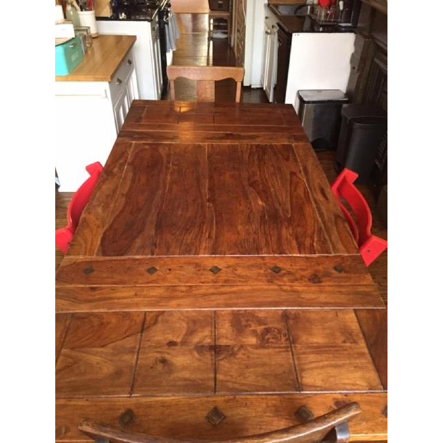 Mahogany Antique Expandable Dining Table - image-1