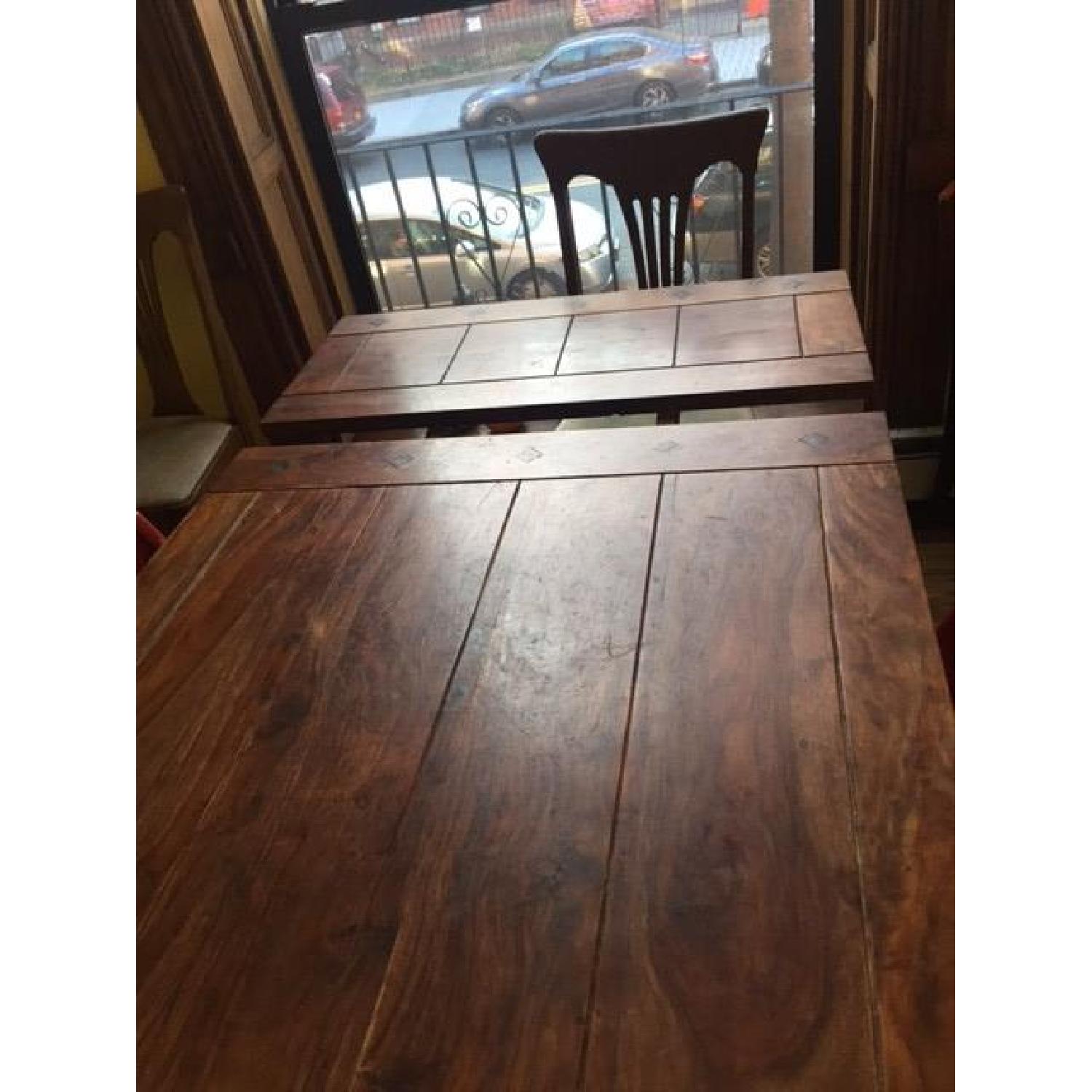 Mahogany Antique Expandable Dining Table - image-4