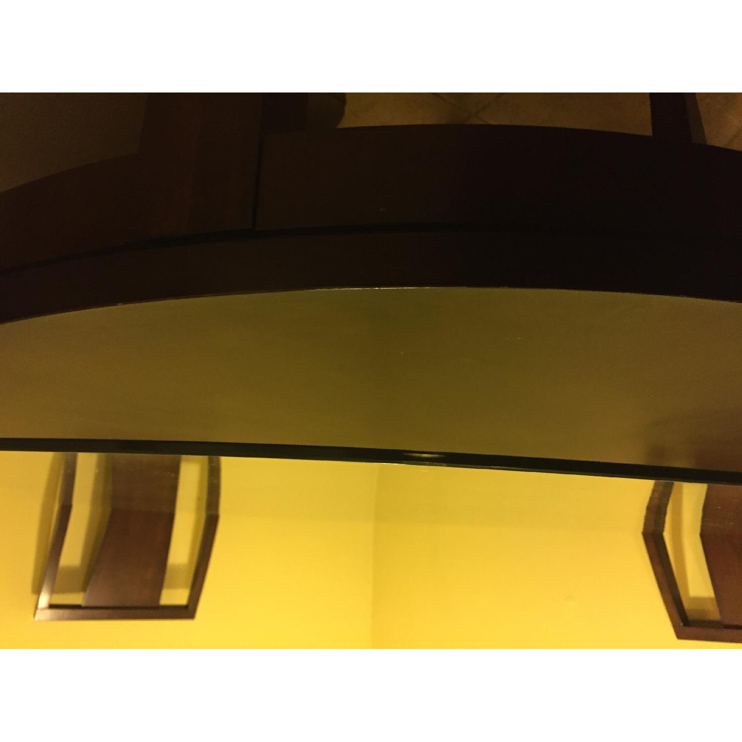 Round Expandable Dining Table w/ 4 Panel Back Chairs - image-3