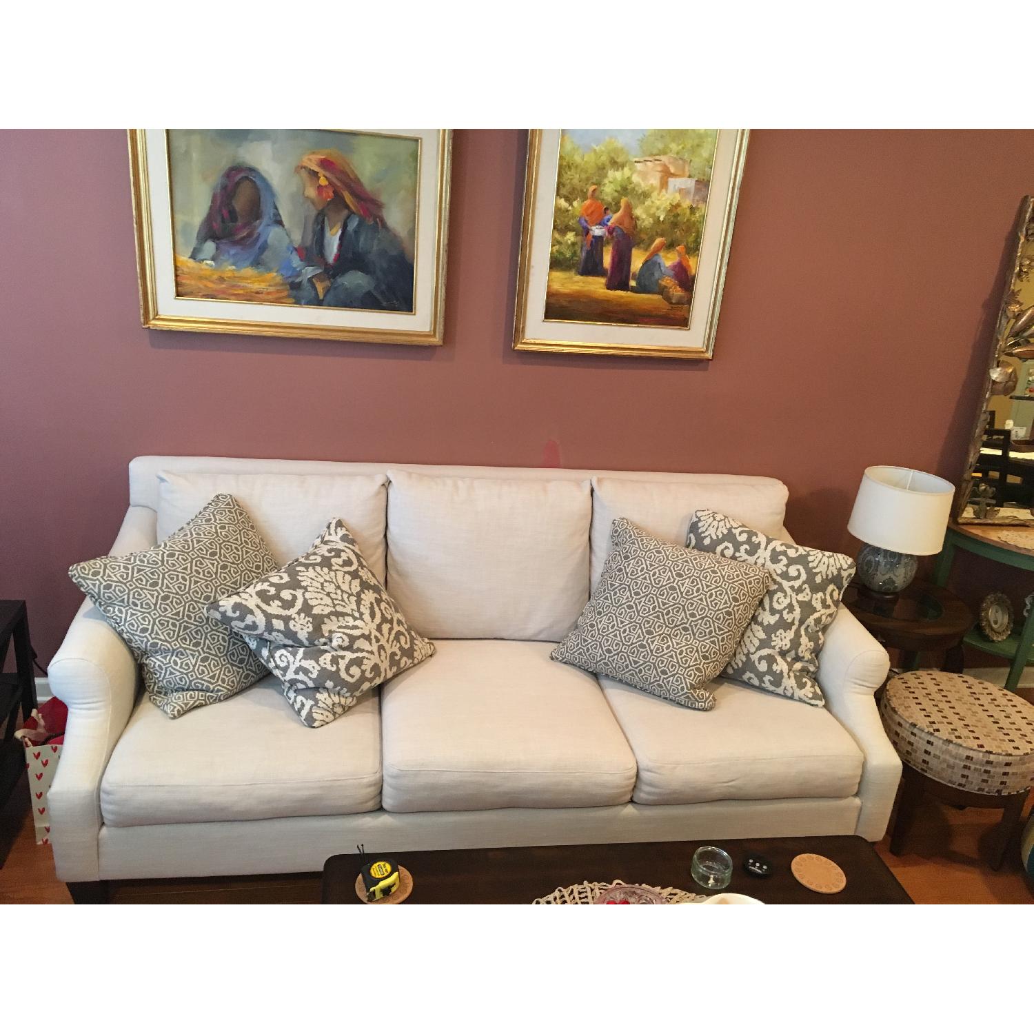 Raymour & Flanigan Bauhaus Off-White 3 Seater Sofa - image-3