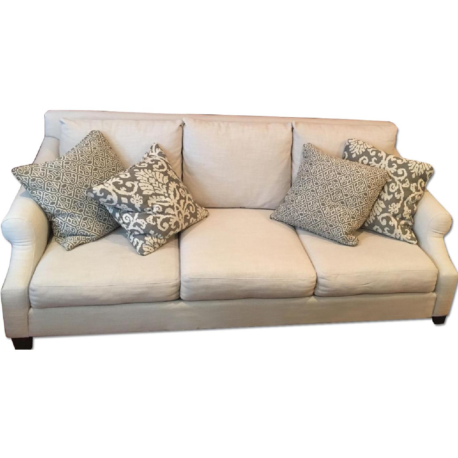 Raymour & Flanigan Bauhaus Off-White 3 Seater Sofa - image-0