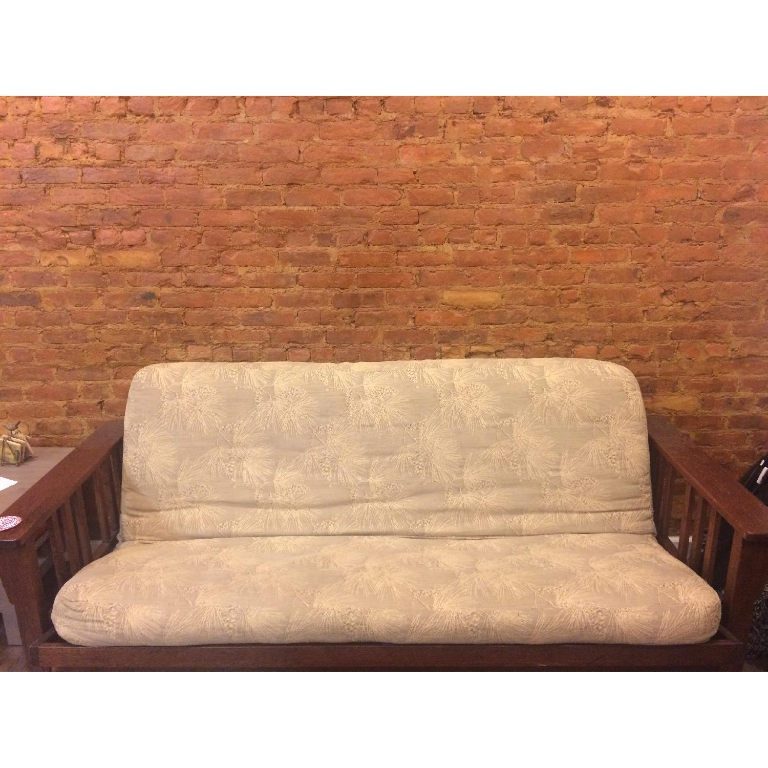 LL Bean Mohagany Wood Futon - image-1