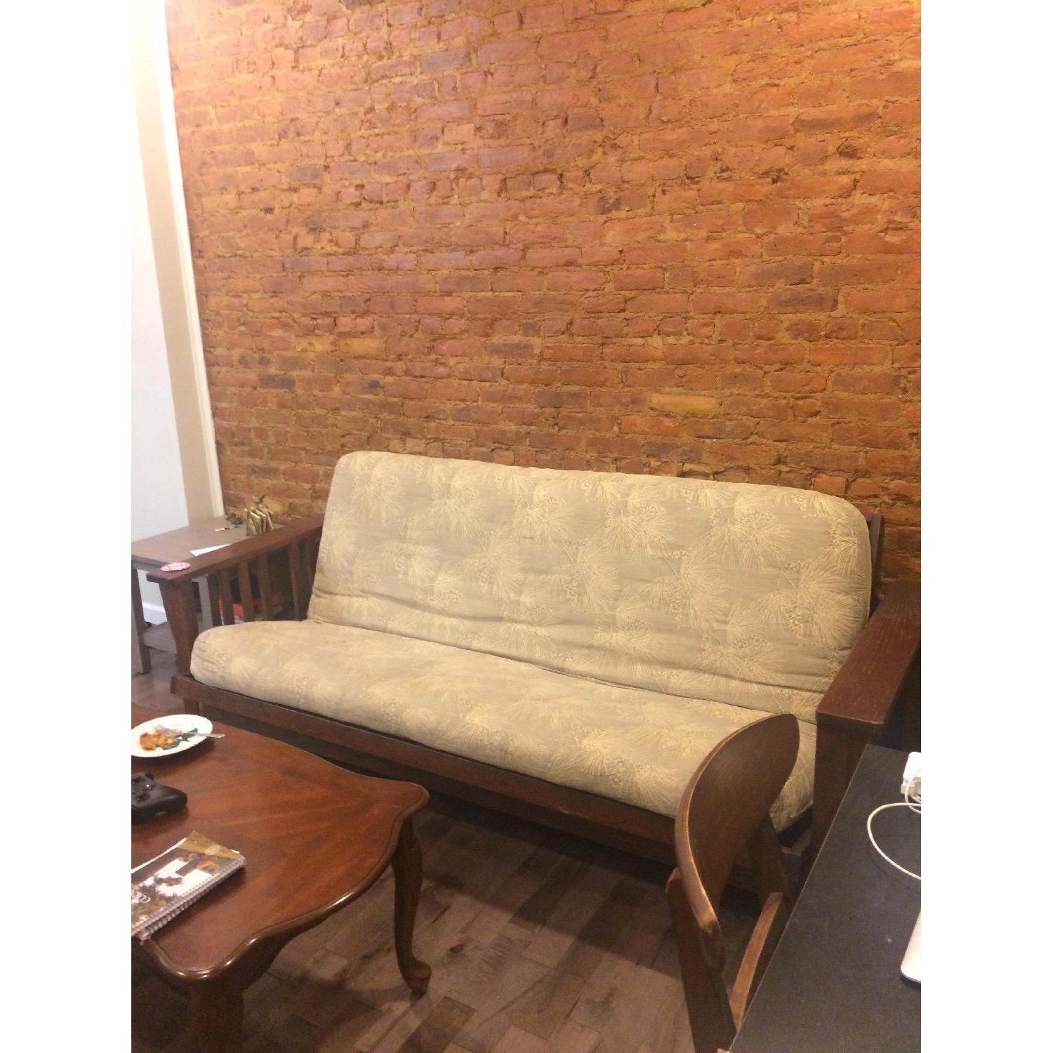 LL Bean Mohagany Wood Futon - image-4