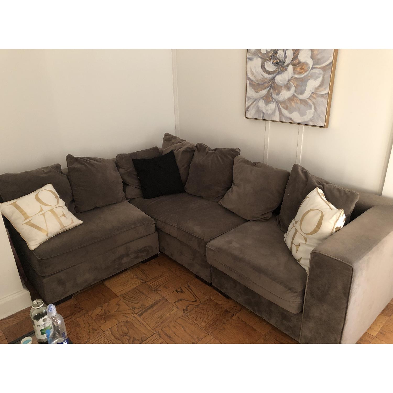West Elm Verona Otter Grey Sectional Sofa - image-1