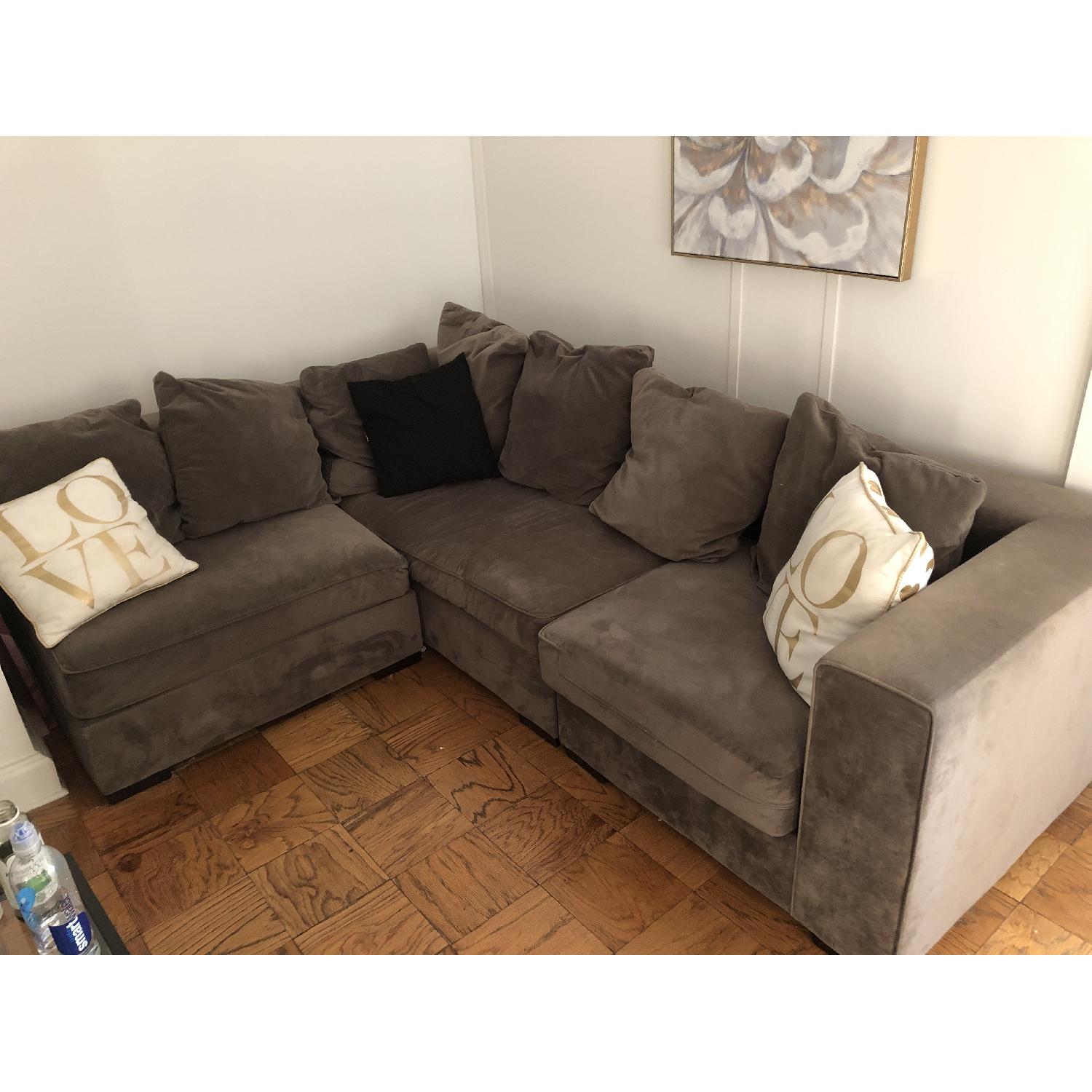 West Elm Verona Otter Grey Sectional Sofa - image-2