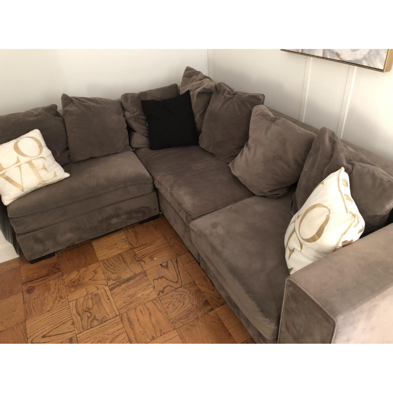 West Elm Verona Otter Grey Sectional Sofa - image-3