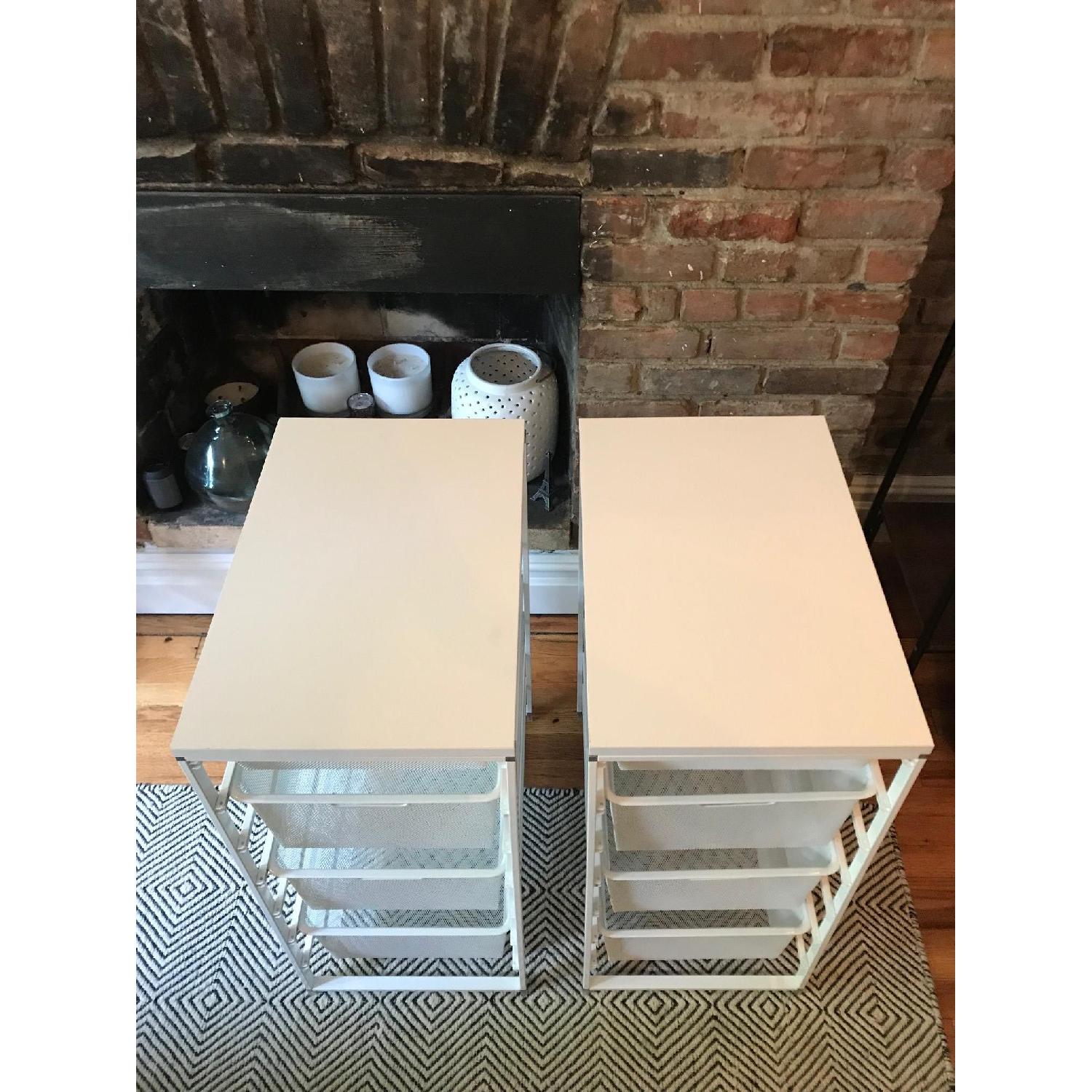 Container Store White Elfa Mesh Closet Drawers - image-5