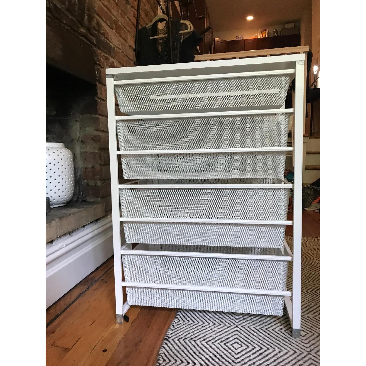 Container Store White Elfa Mesh Closet Drawers - image-6