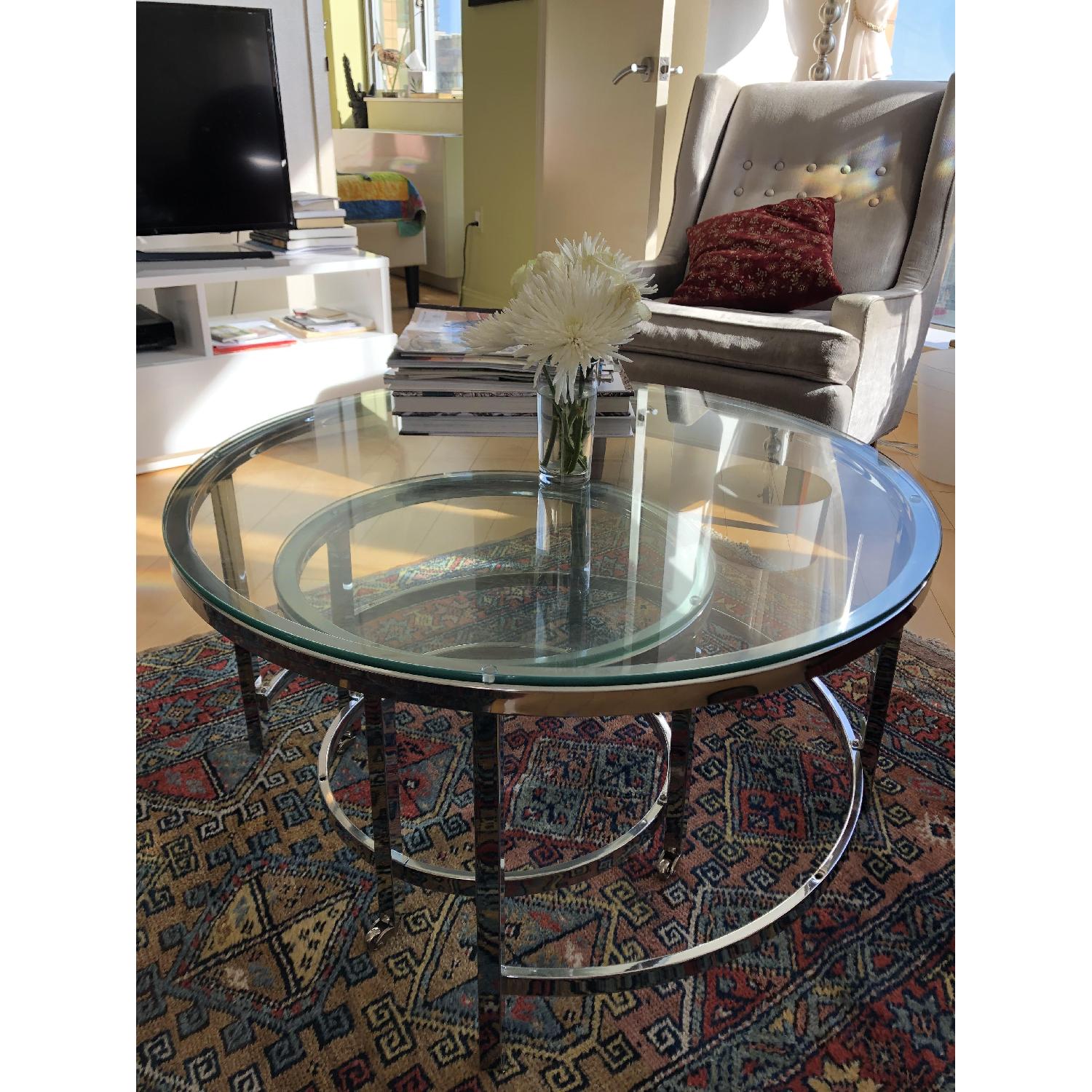 Wade Logan Joel 2 Piece Glass Coffee table - image-3