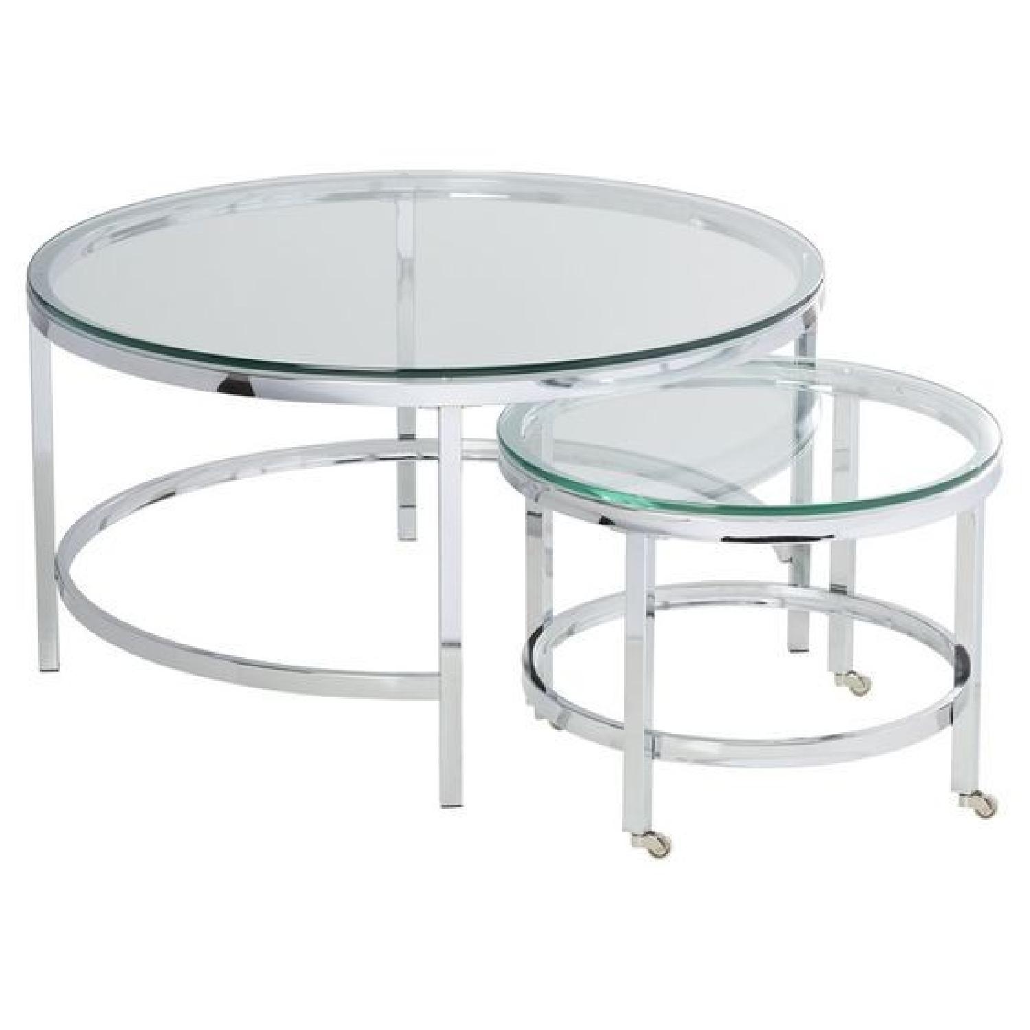 Wade Logan Joel 2 Piece Glass Coffee table - image-0