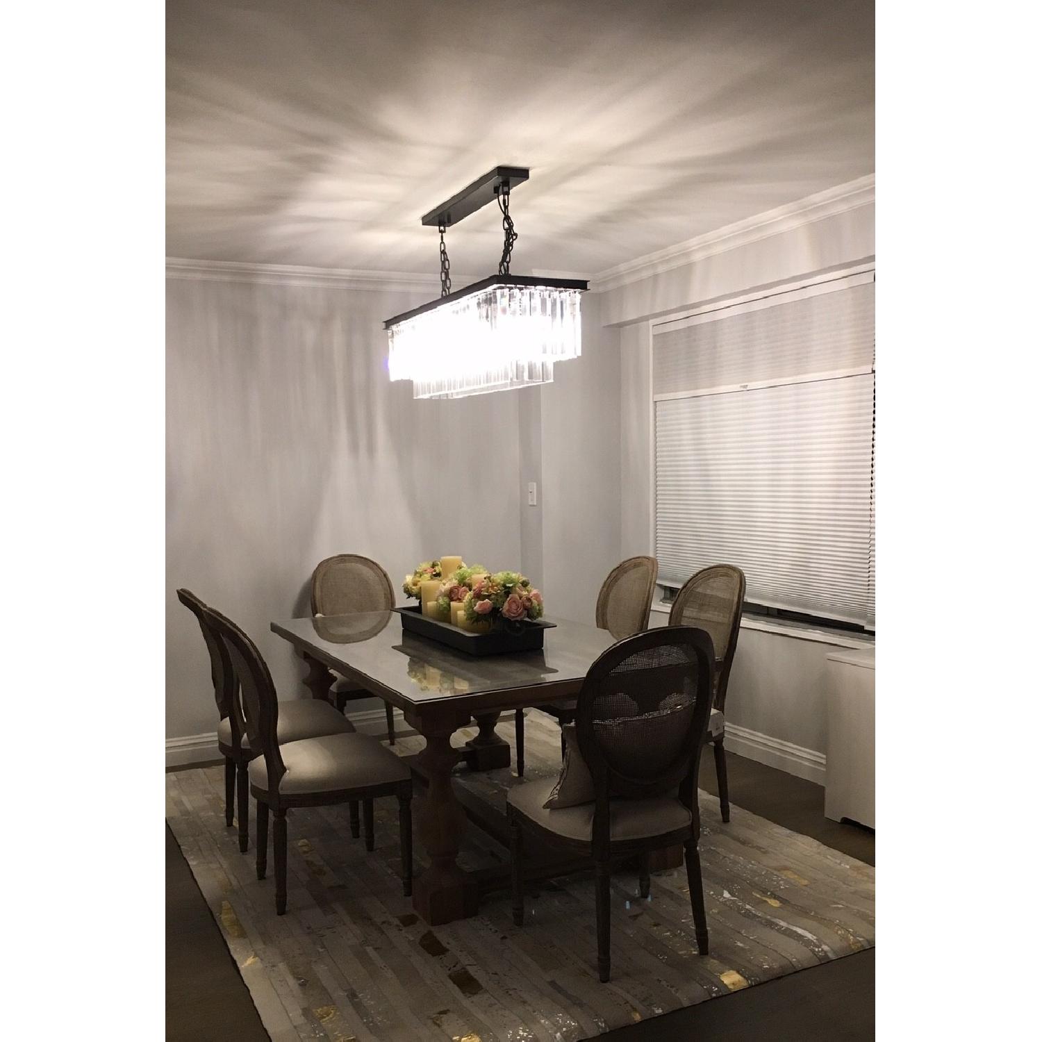 Restoration Hardware Odeon Clear Glass Fringe Chandelier - image-1
