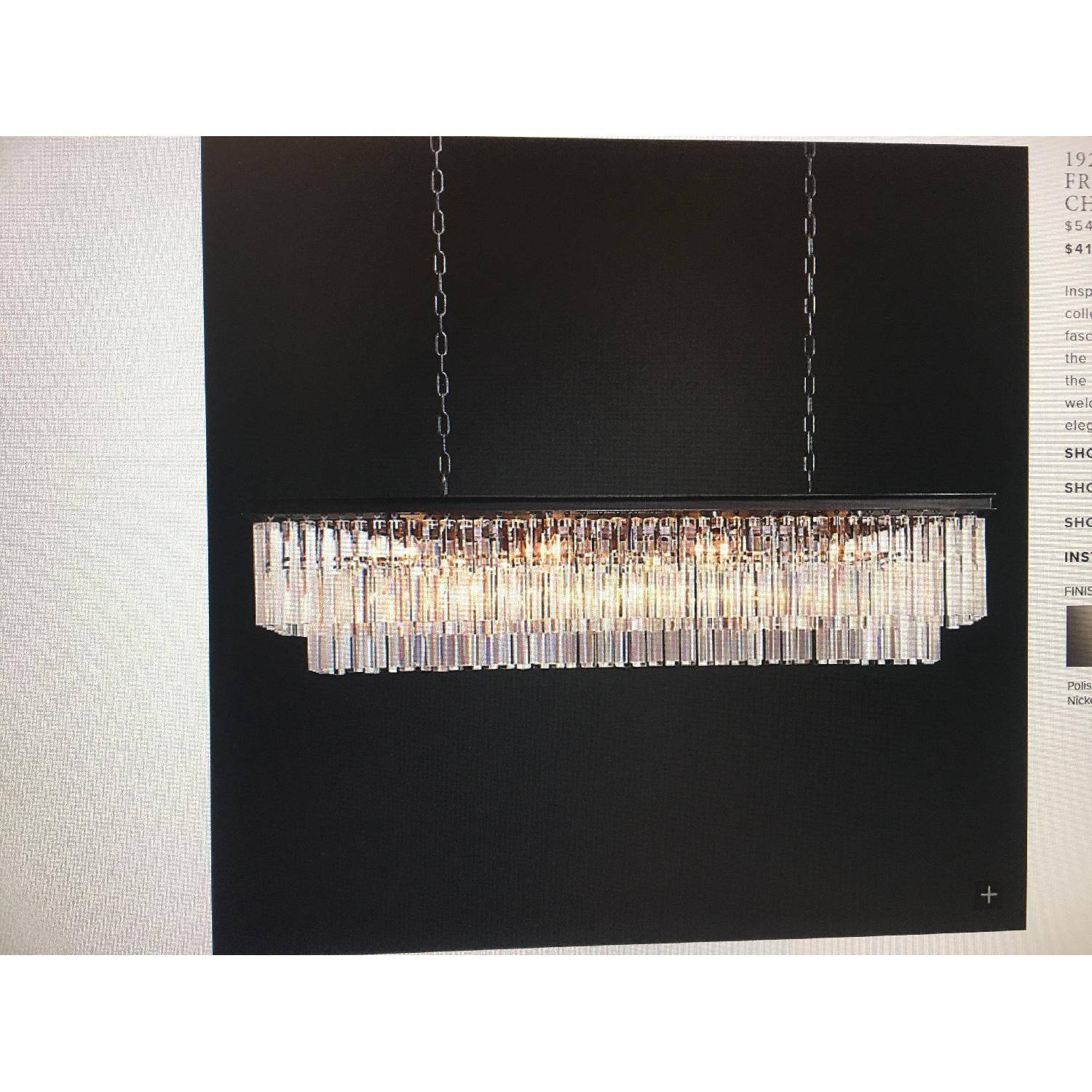 Restoration Hardware Odeon Clear Glass Fringe Chandelier - image-4