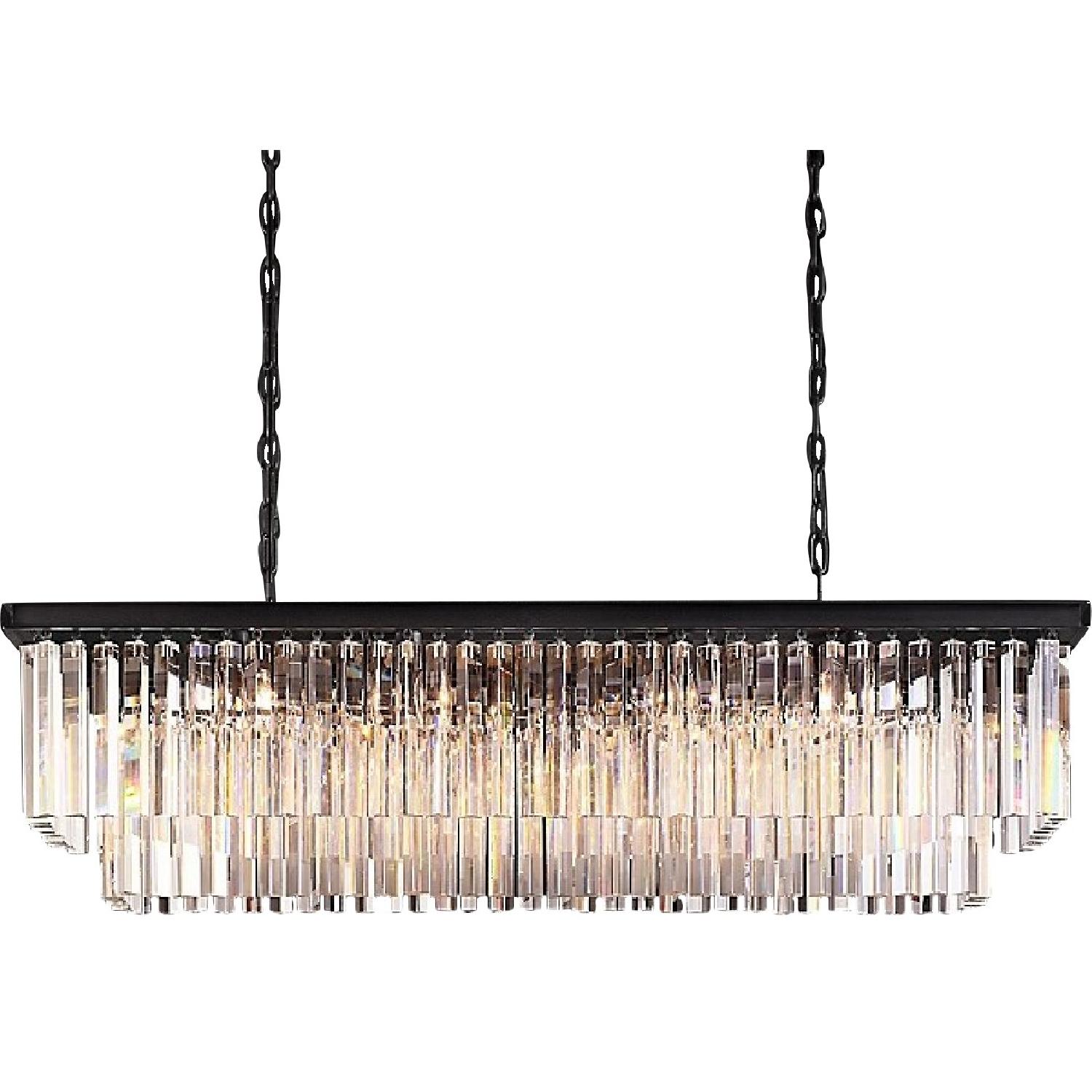 Restoration Hardware Odeon Clear Glass Fringe Chandelier - image-0