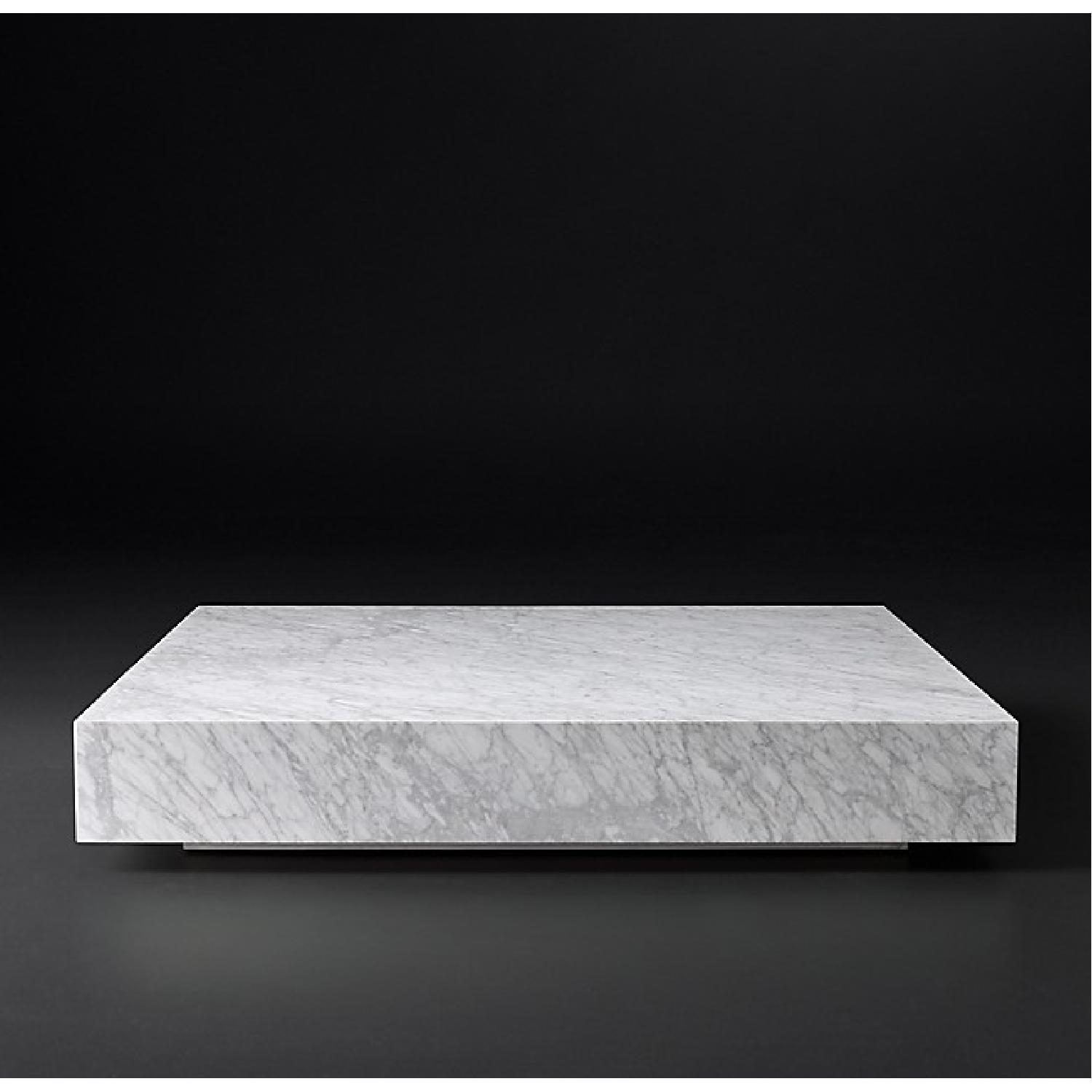 Restoration Hardware Marble Plinth Coffee Table - image-4