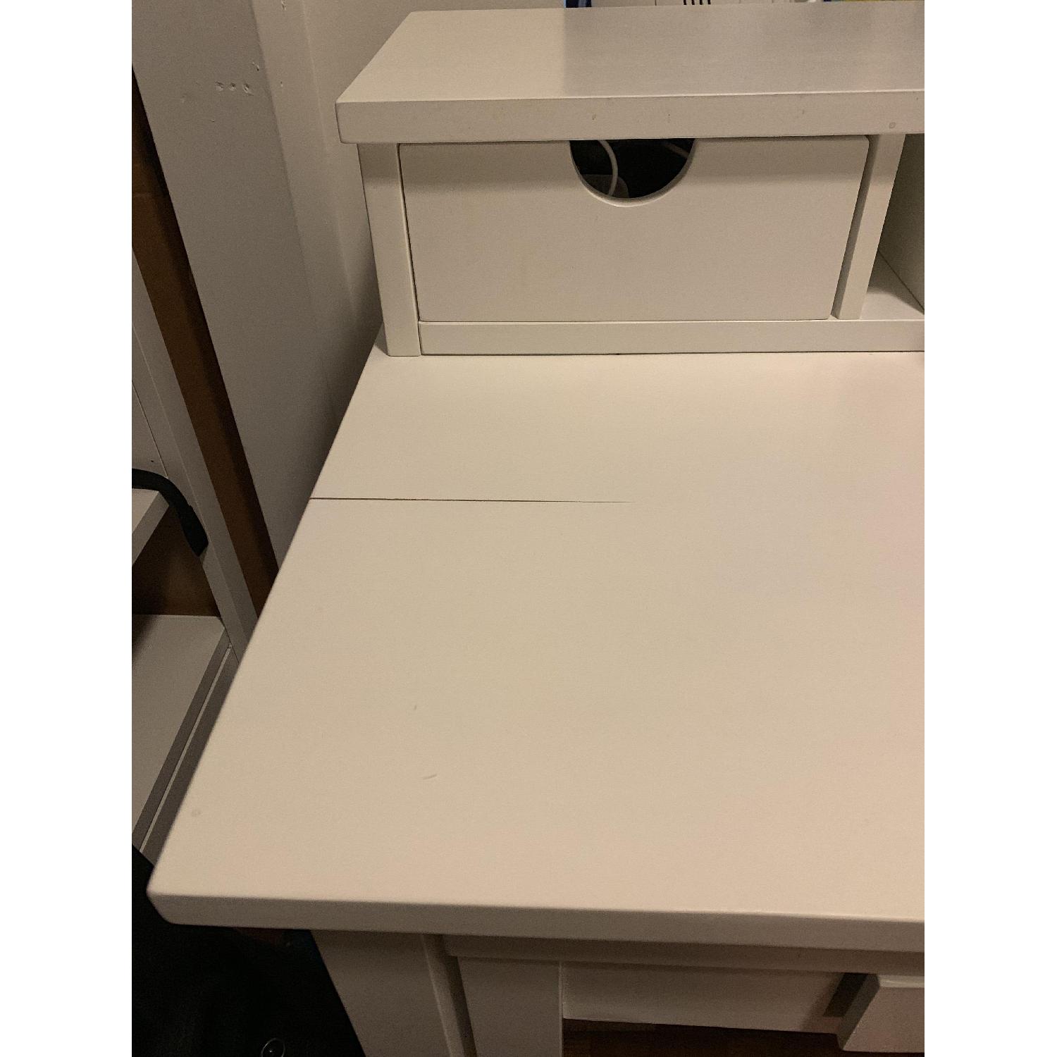 Container Store Desk w/ Rollout Desk & Hutch AptDeco