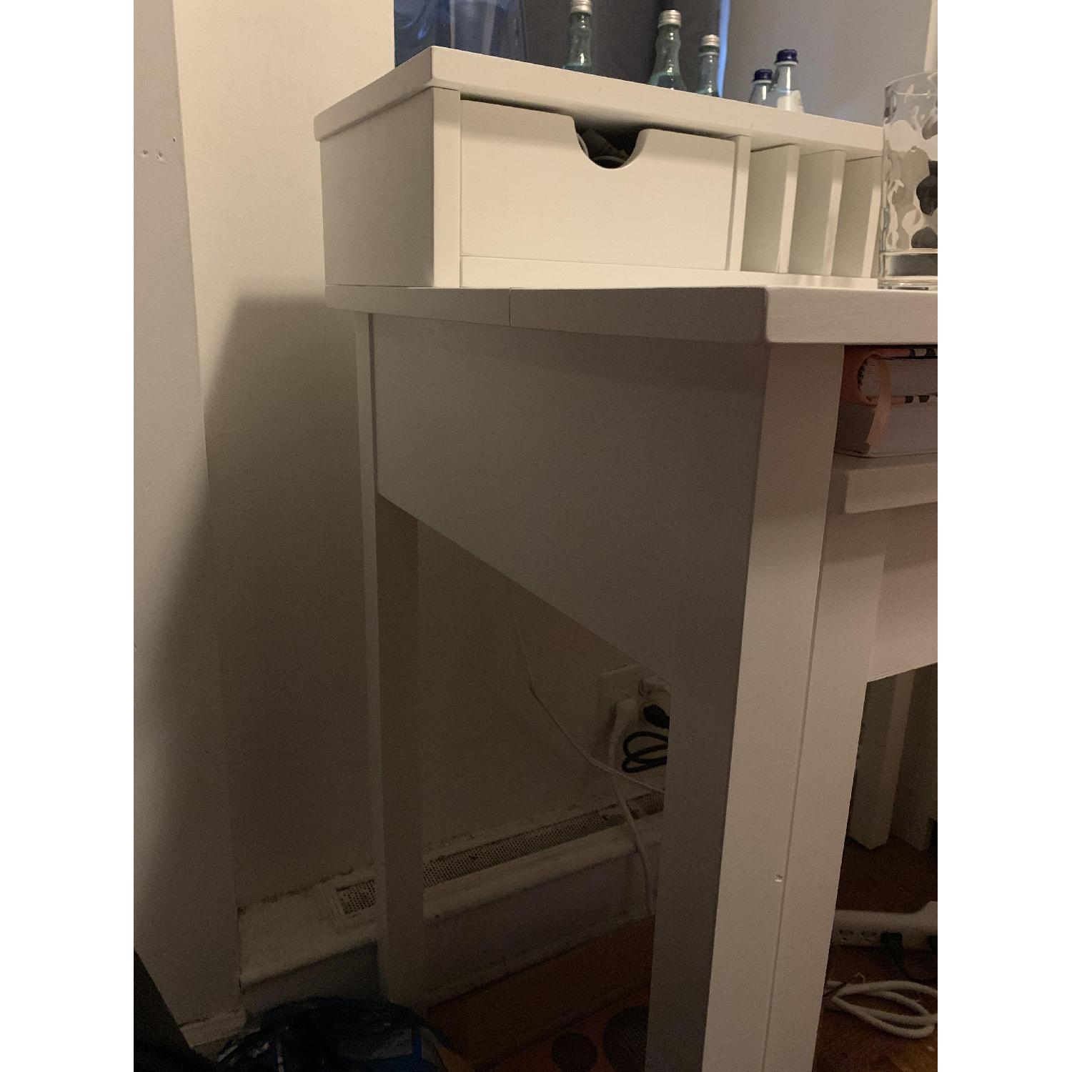 Container Store Desk w/ Rollout Desk & Hutch AptDeco