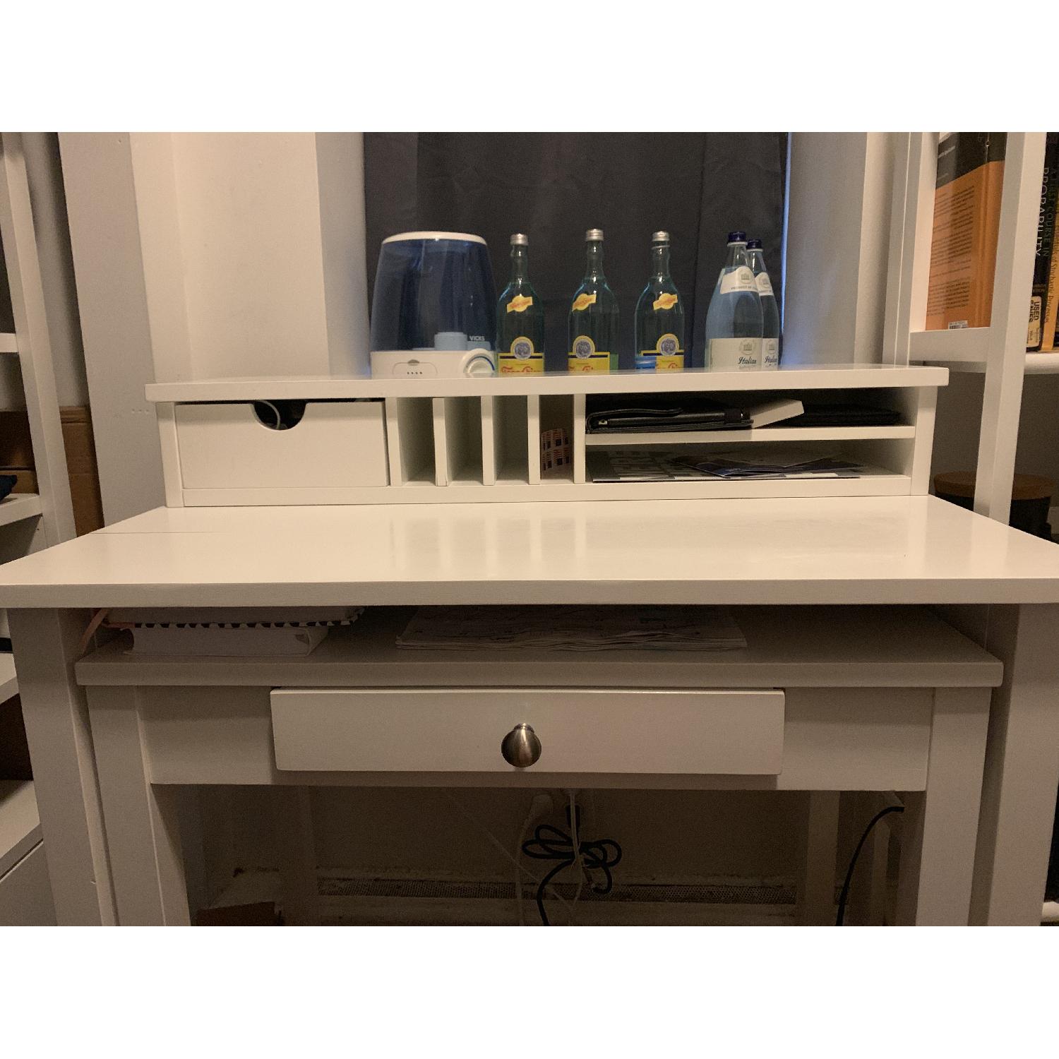 Container Store Desk w/ Rollout Desk & Hutch AptDeco