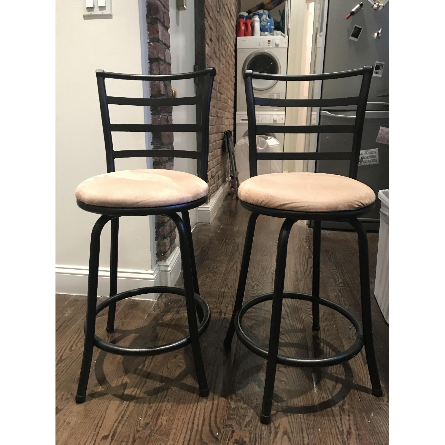 Zipcode Design Deandre Adjustable Height Tan Bar Stools AptDeco