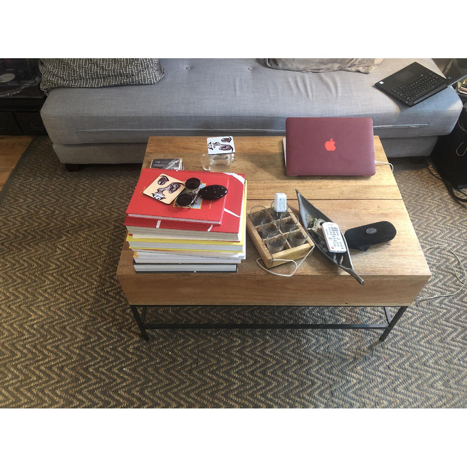 West Elm Jute Chenille Herringbone Rug in Slate - image-5