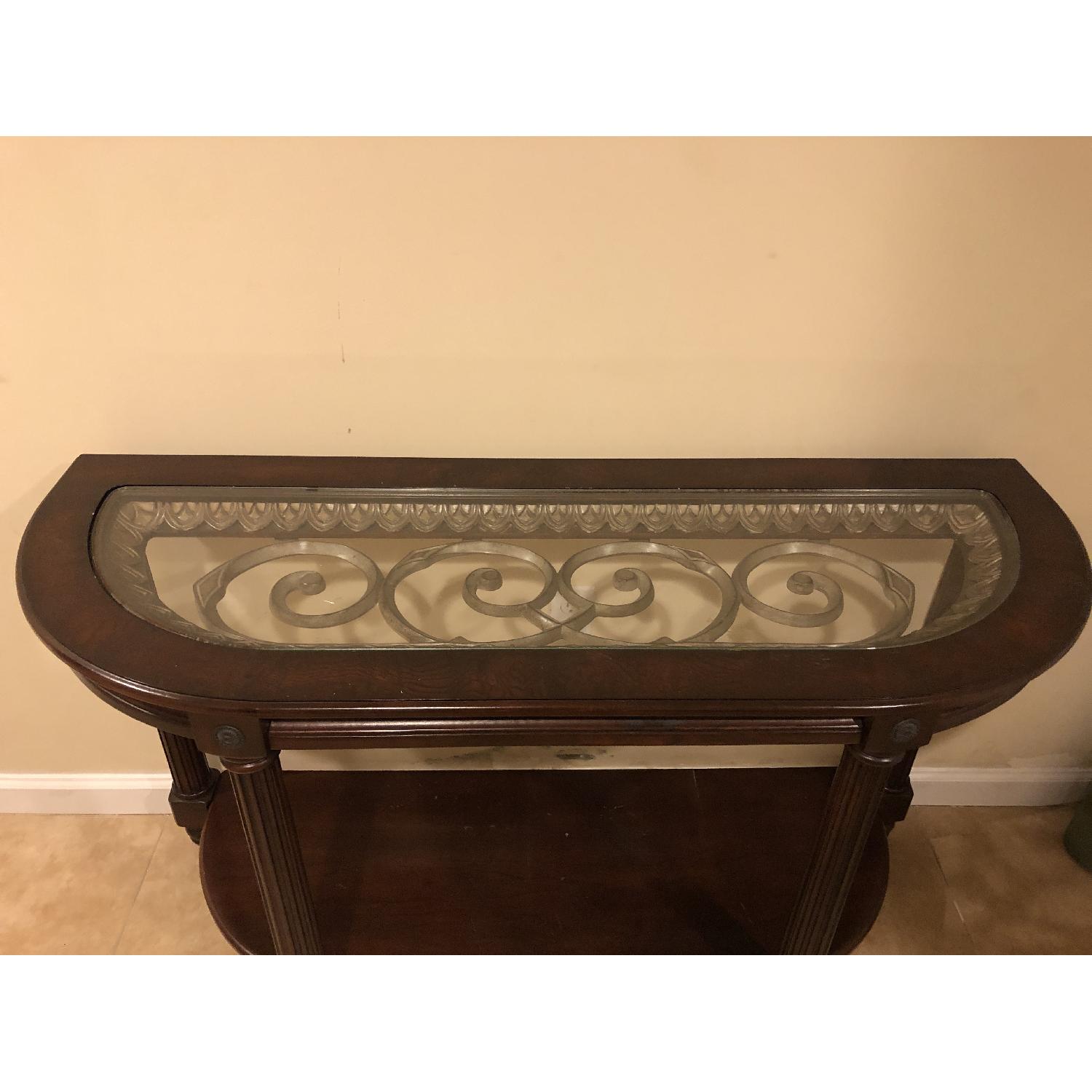 Raymour & Flanigan Sofa/Accent Table - image-1