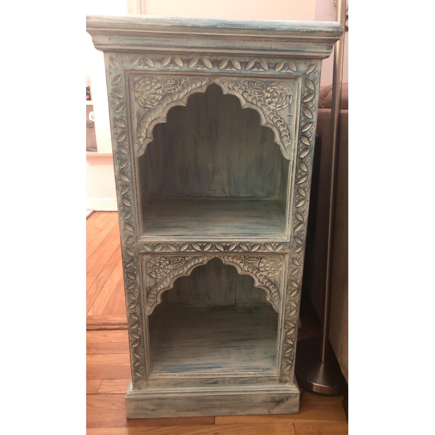 Hand Carved Wood Bookshelf - image-1