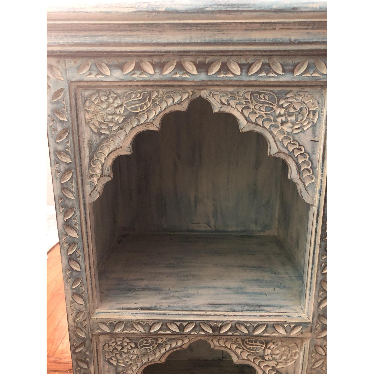 Hand Carved Wood Bookshelf - image-2