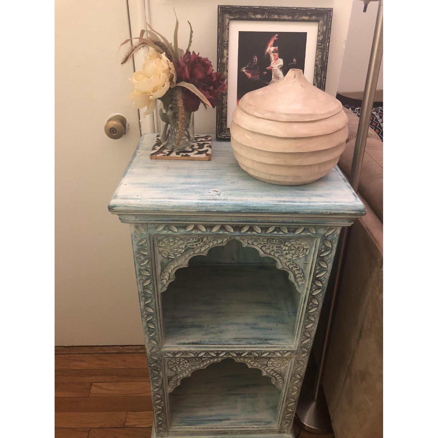 Hand Carved Wood Bookshelf - image-4