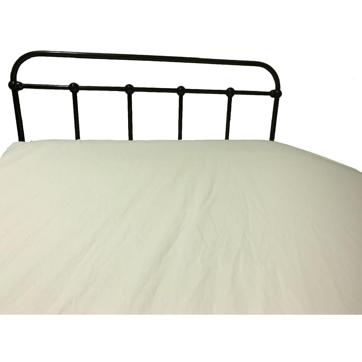 Antique Metal Full Size Bed Frame W Headboard Footboard Aptdeco