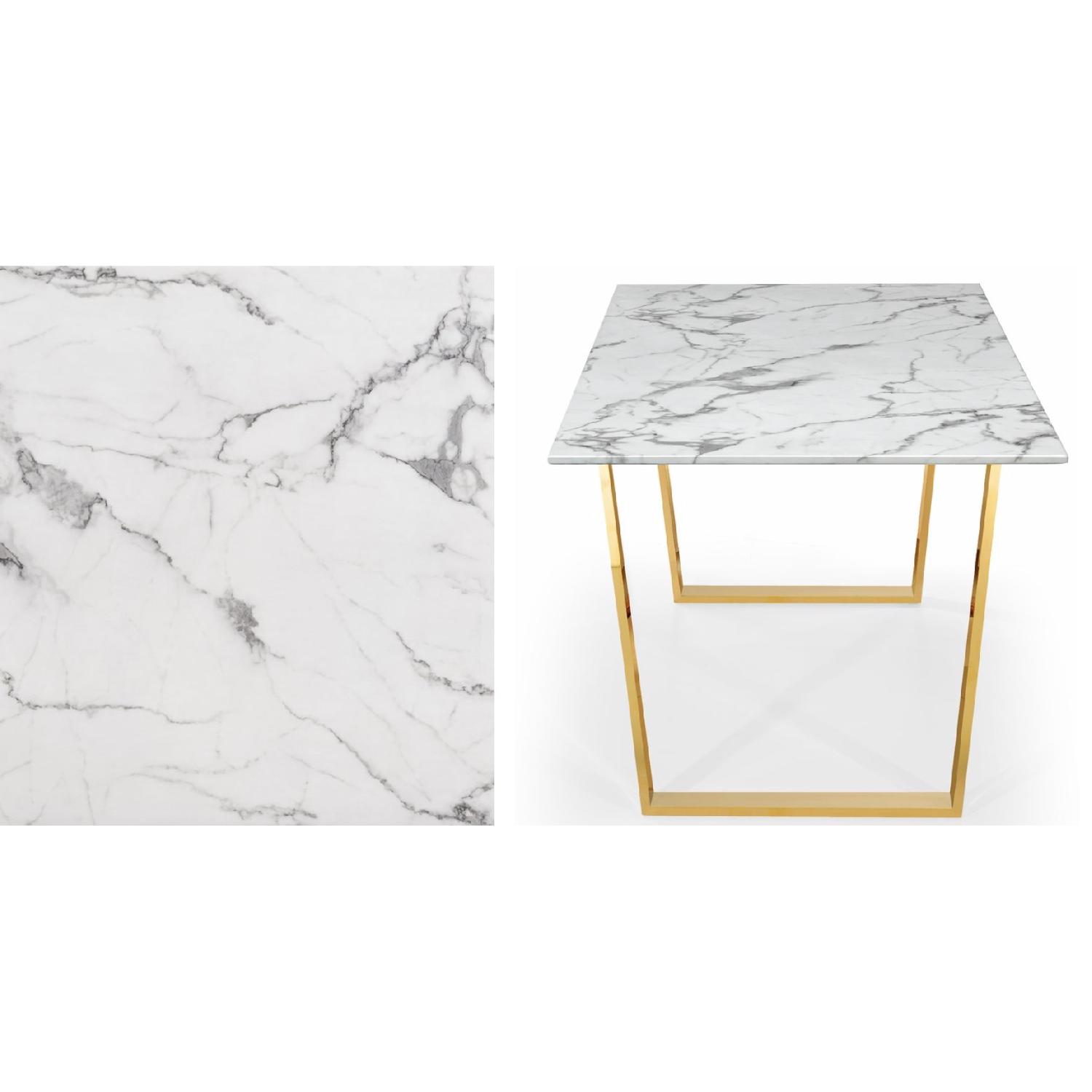 Everly Quinn Faux Marble Dining Table - image-1