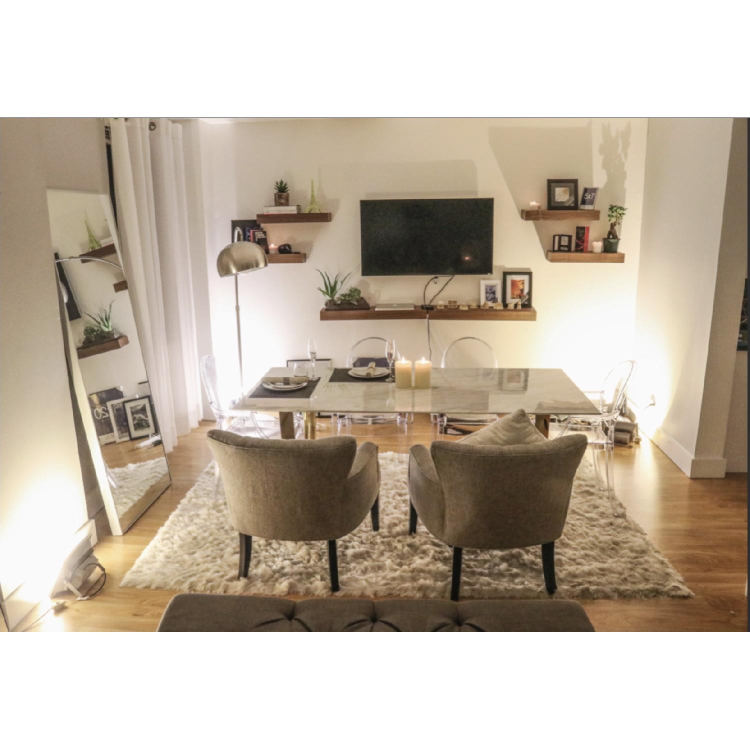 Everly Quinn Faux Marble Dining Table - image-4