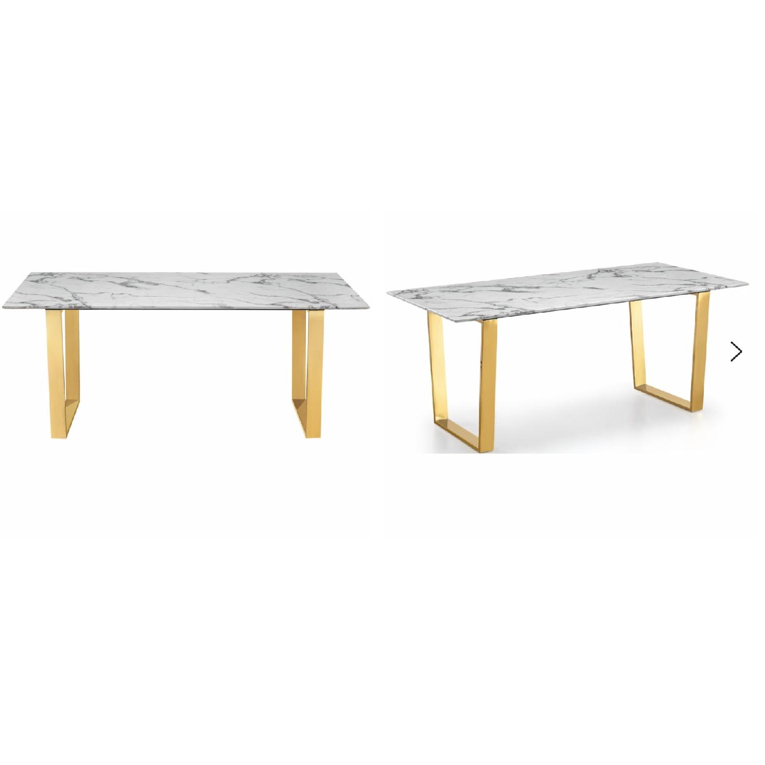 Everly Quinn Faux Marble Dining Table - image-6