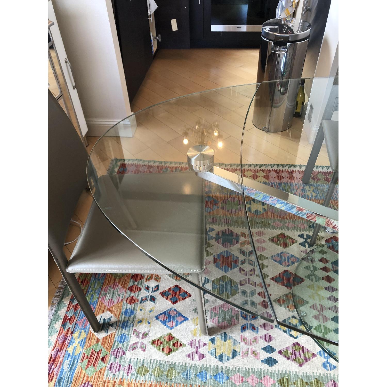 Extendable Oval Glass Dining Table - image-3