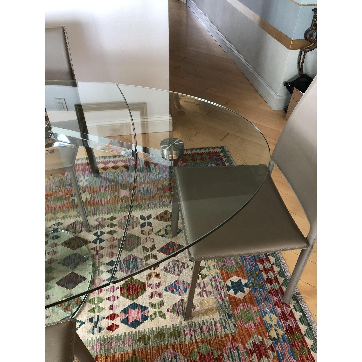 Extendable Oval Glass Dining Table - image-4