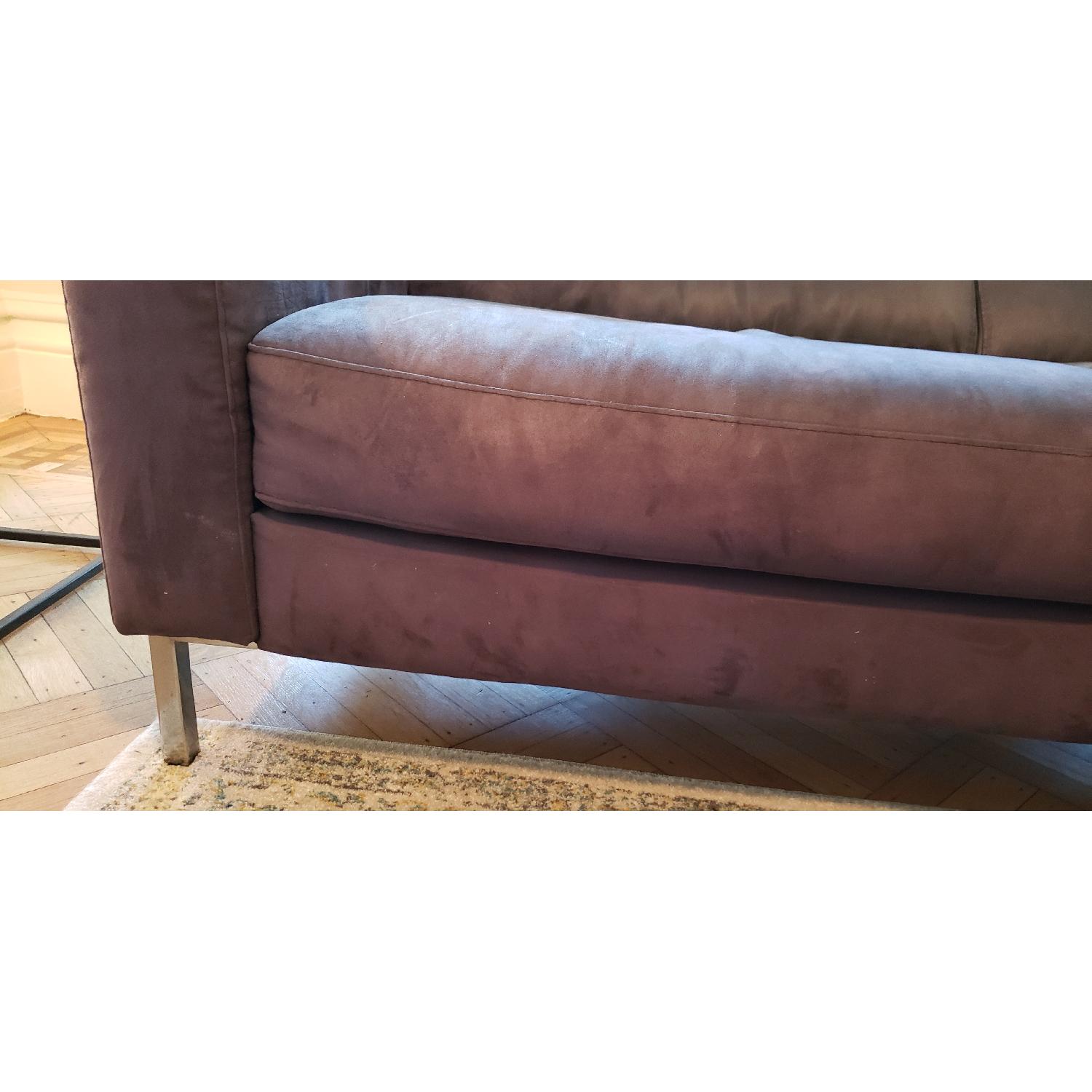 ABC Carpet & Home Microsuede Sectional Sofa - image-4