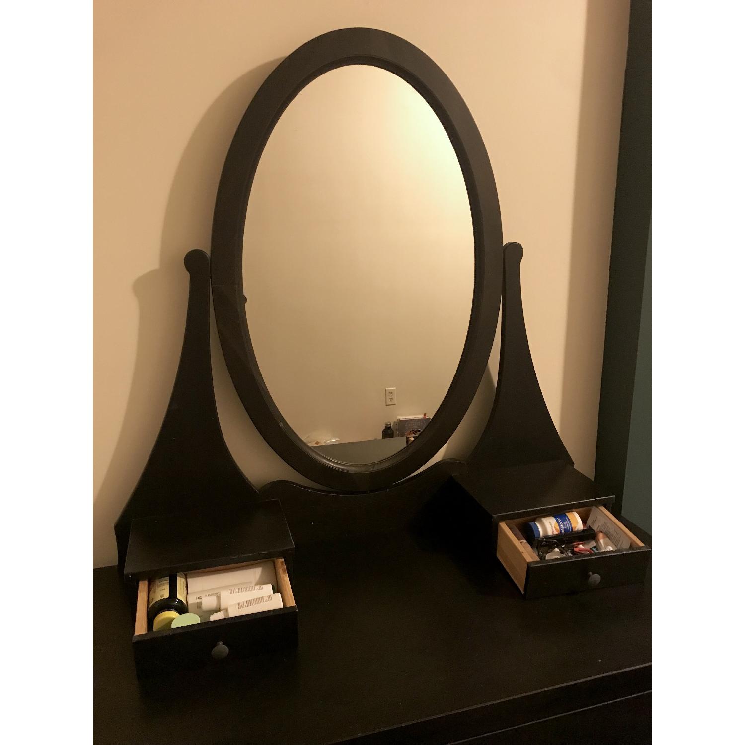Ikea Hemnes Black Dresser w/ Mirror - image-1
