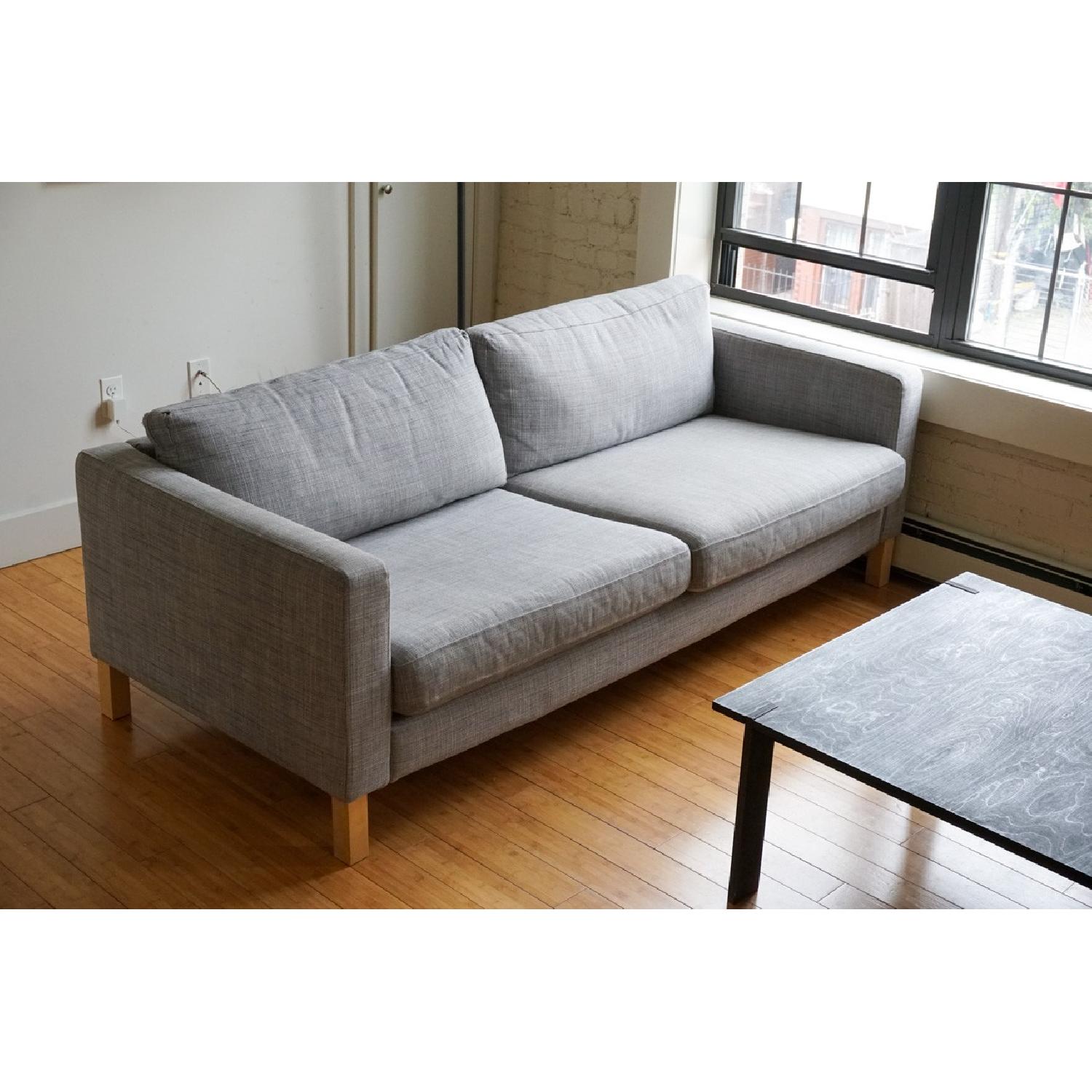 Ikea Karlstad Sofa in Light Grey - AptDeco
