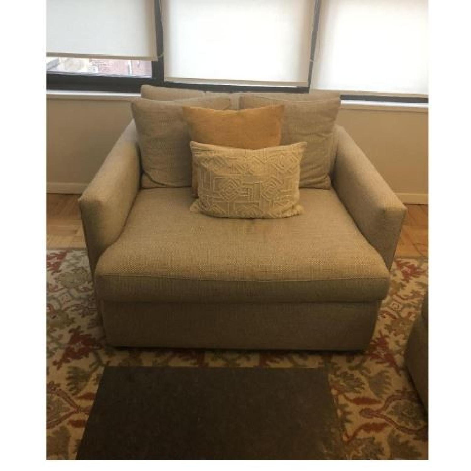 Crate & Barrel Lounge II Chair and a Half - image-2