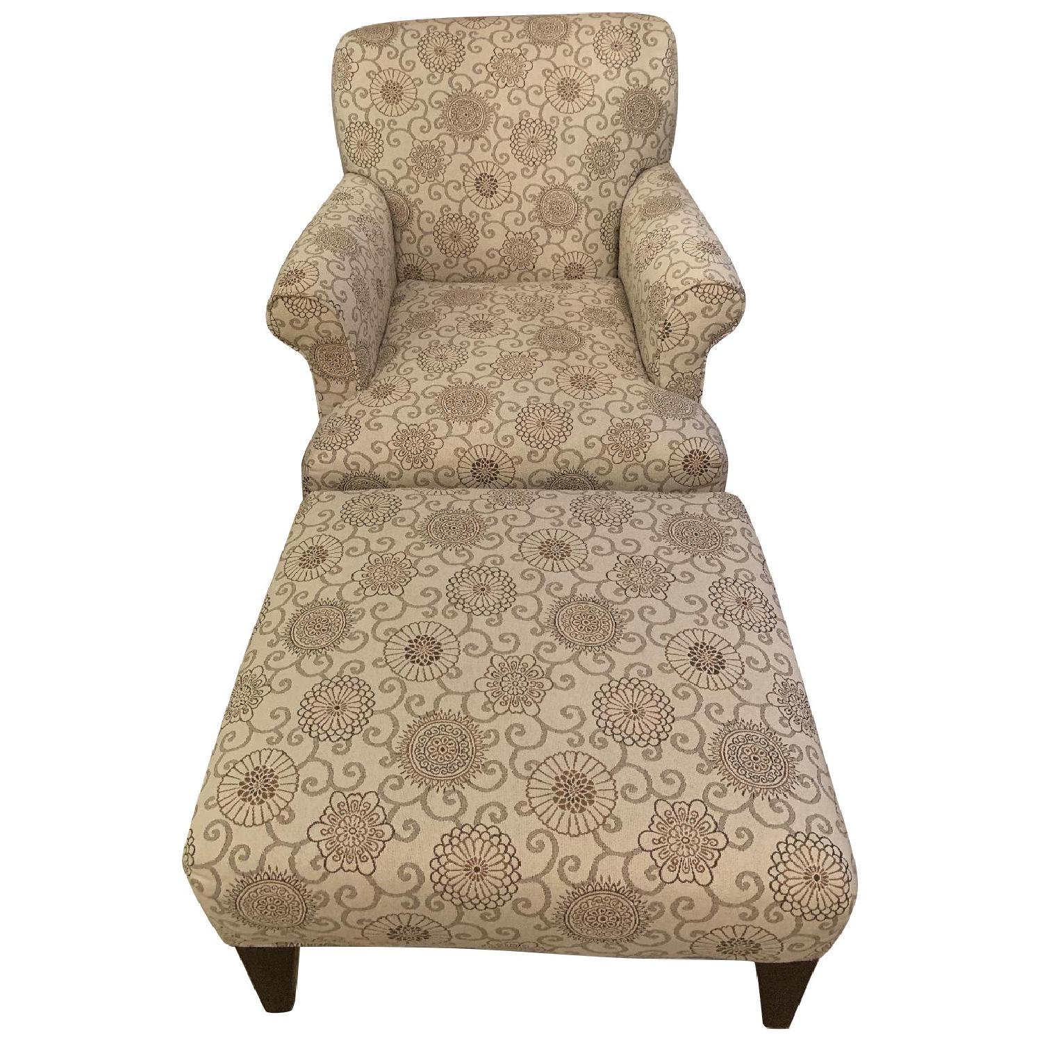 Raymour Flanigan Accent Chair Ottoman AptDeco