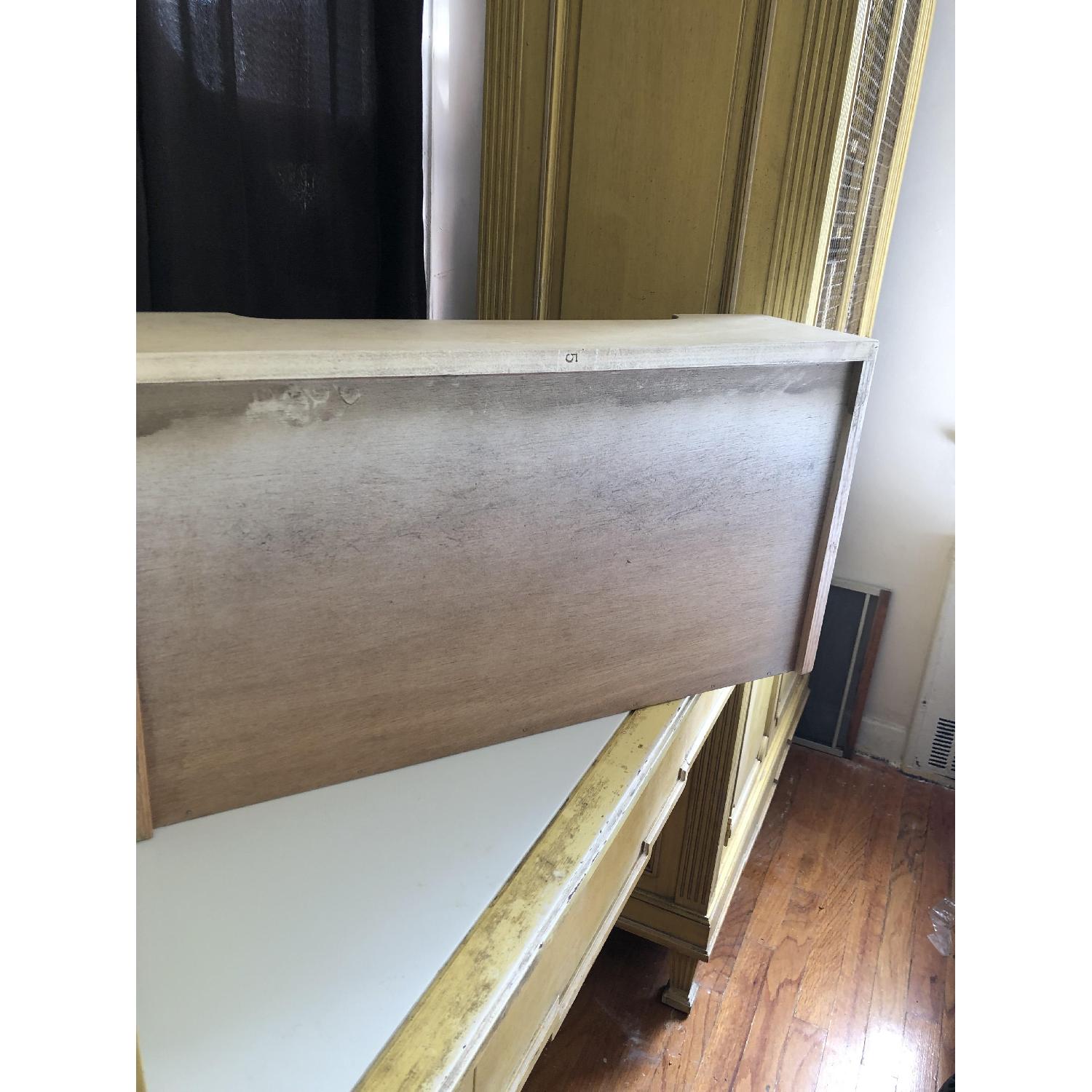 Solid Wood Vintage Armoires w/ Attached Desk AptDeco