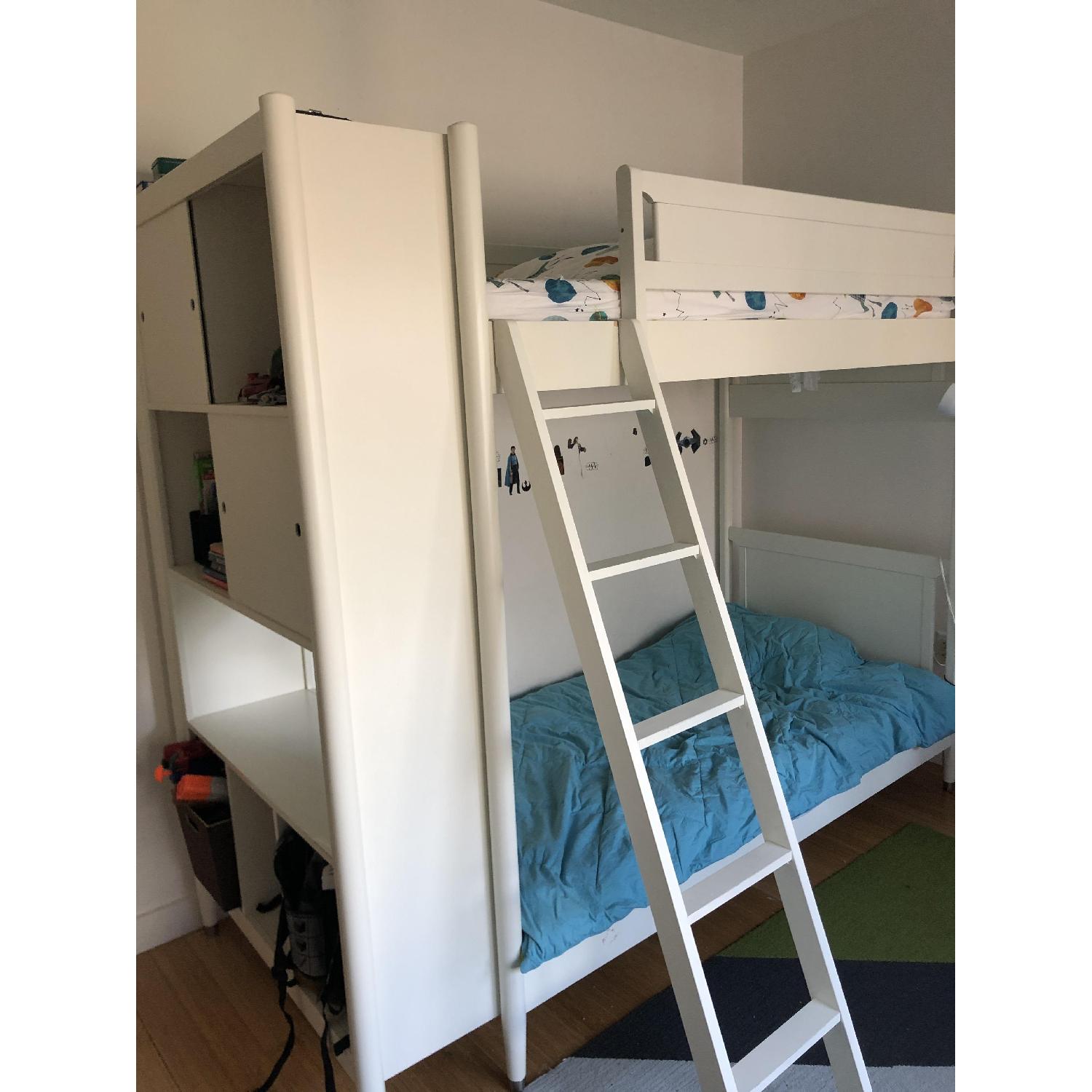 DwellStudio Mid-Century Library Bunk Bed in White - image-2