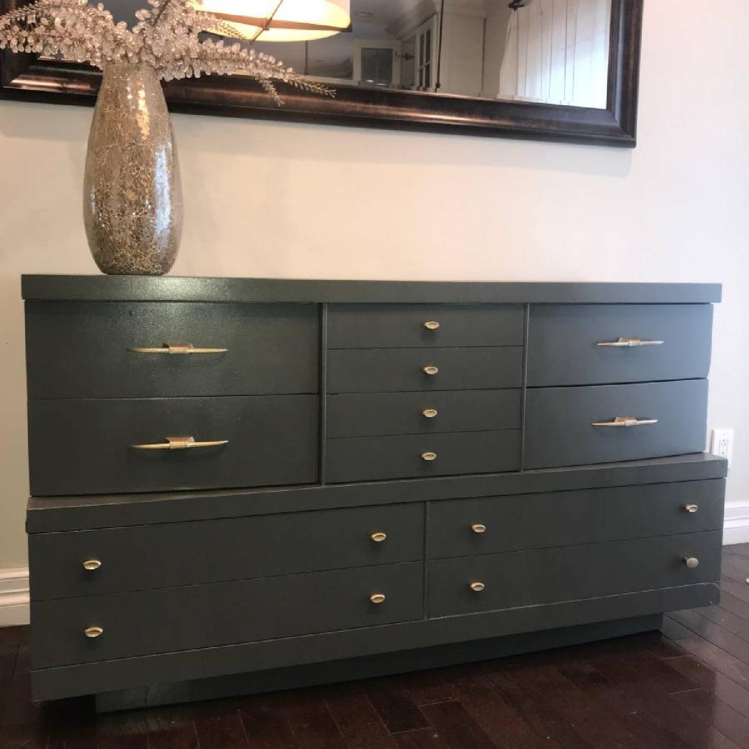 Mid Century Style Solid Wood 6-Drawer Grey Dresser - image-4