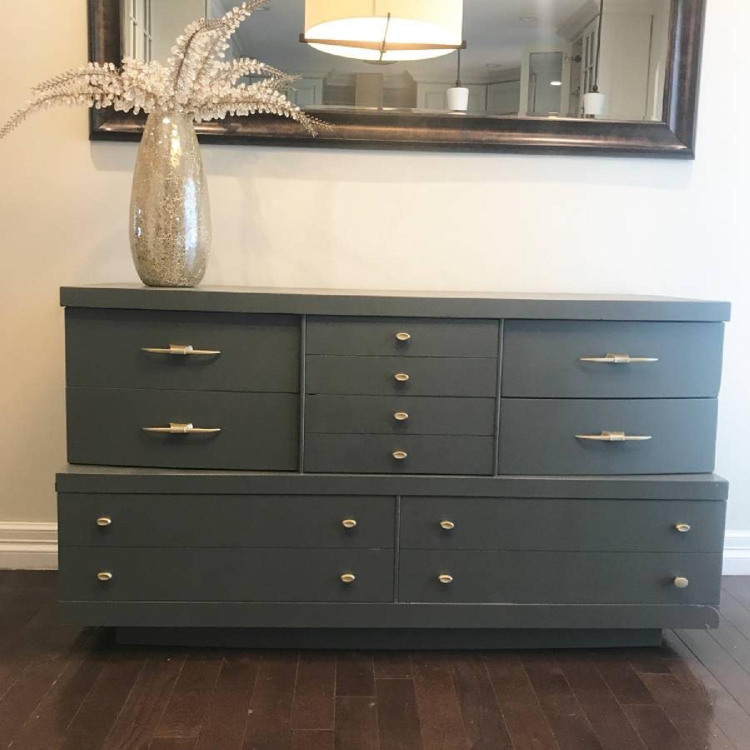 Mid Century Style Solid Wood 6-Drawer Grey Dresser - image-6