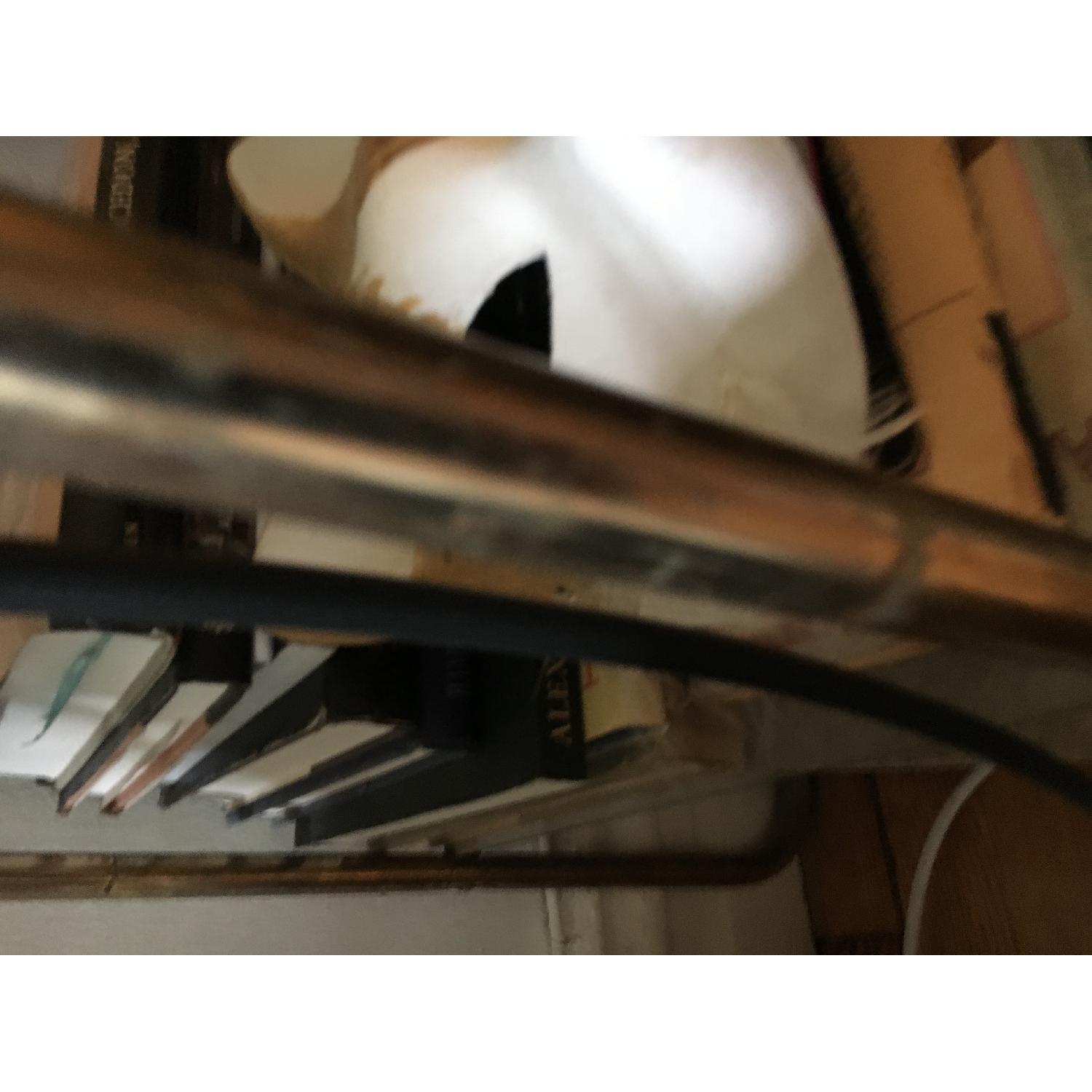 Vintage Gold Metal & Glass Shelf - image-8