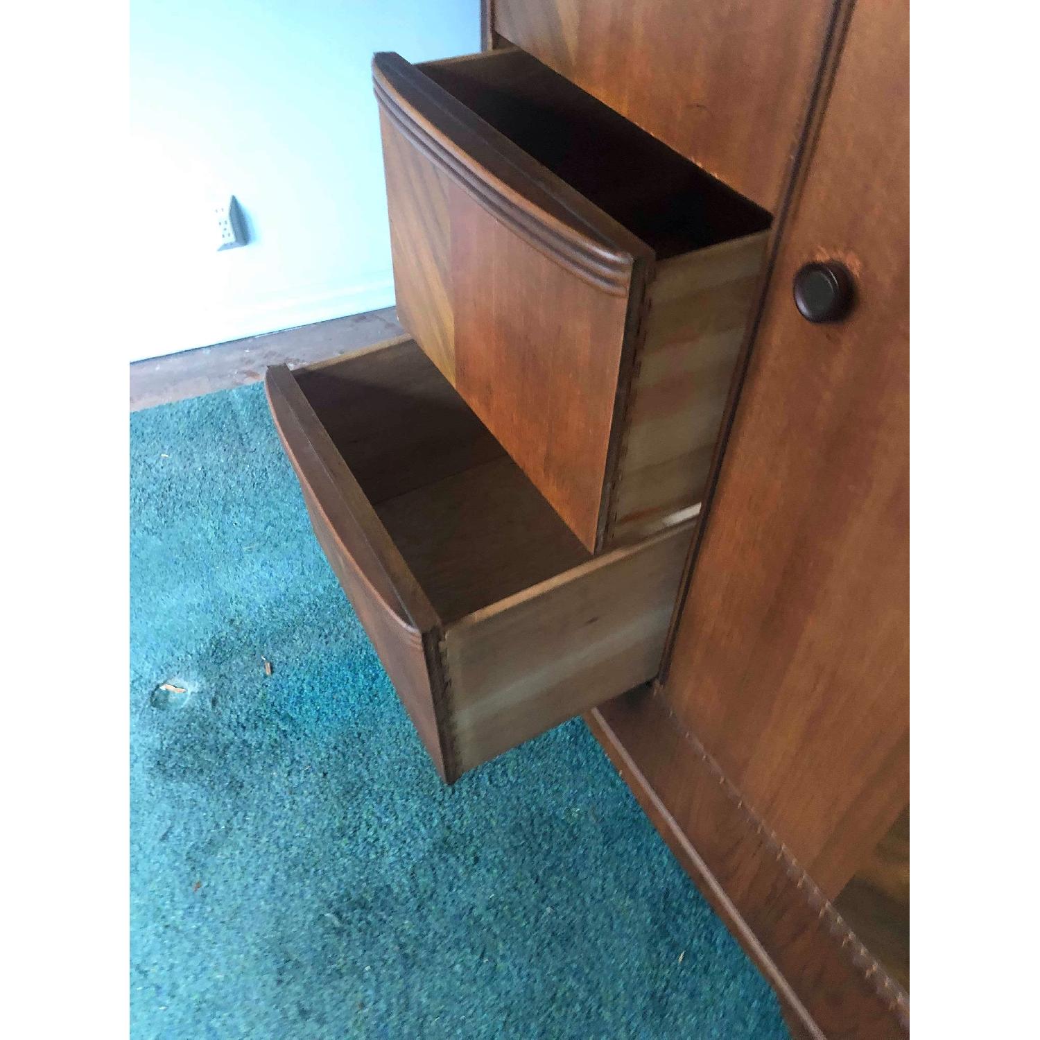 Antique 1940s Art Deco Style Wardrobe/Chifferobe - image-13